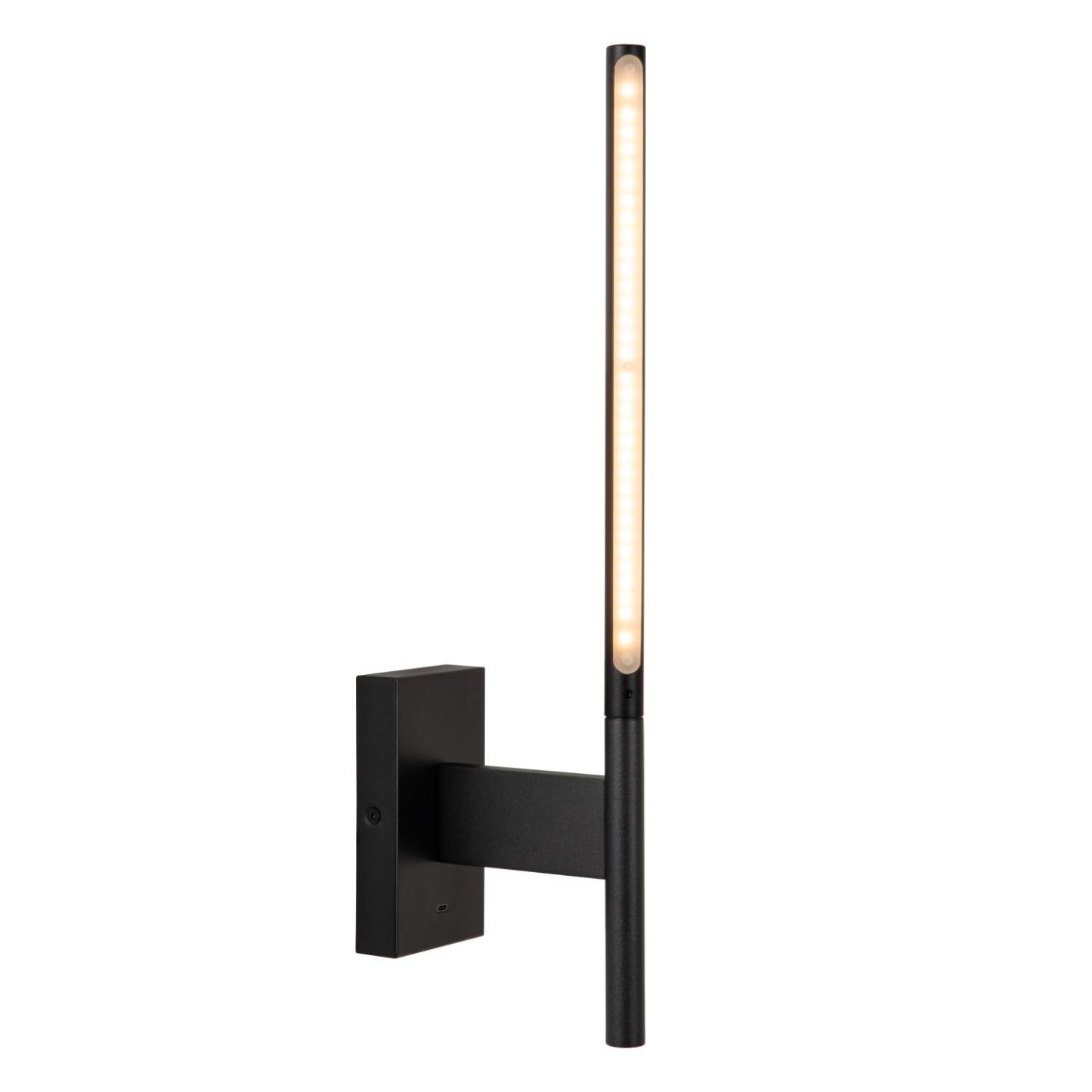 Finan Wall Lights - Matt Black/Opal