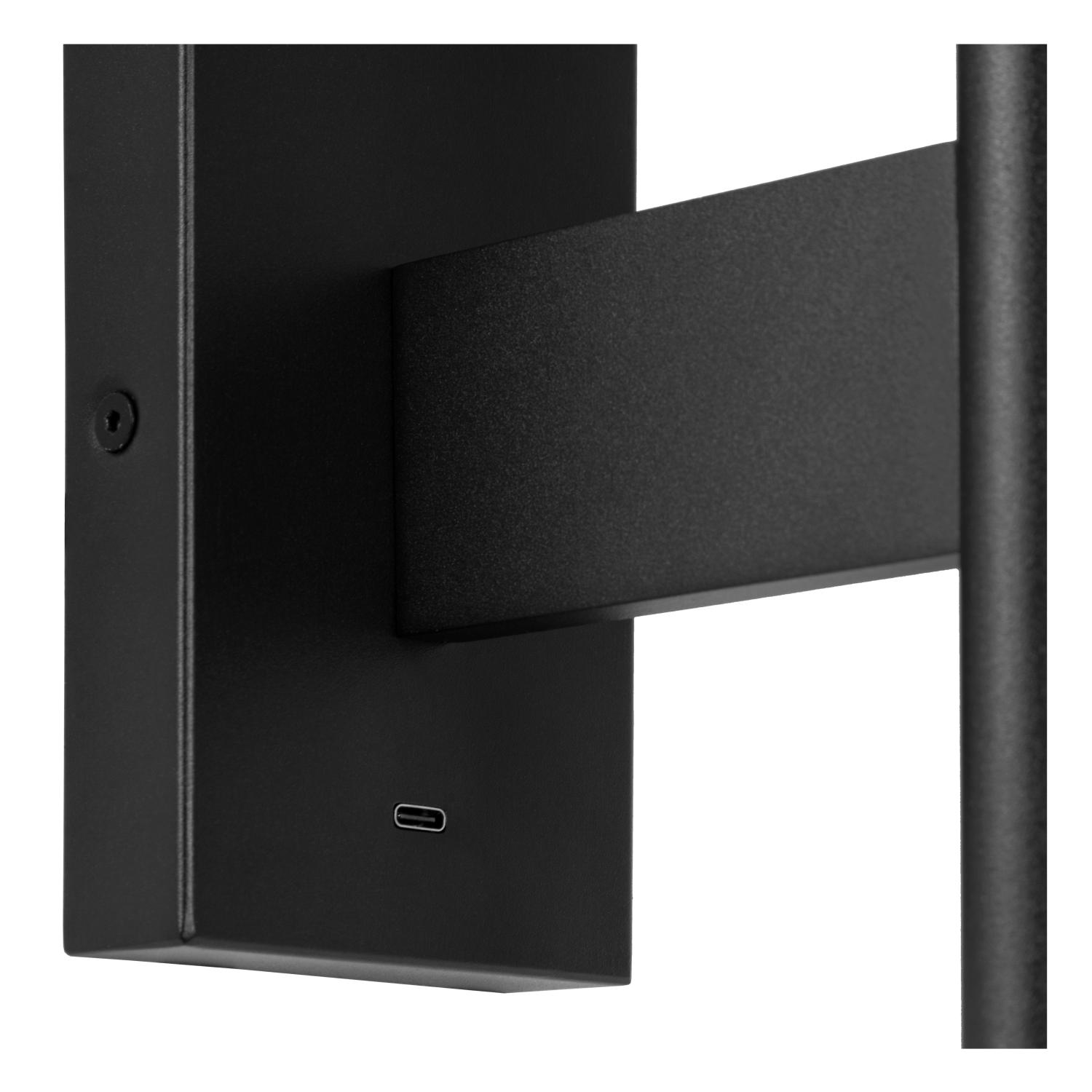 Finan Wall Lights - Matt Black/Opal