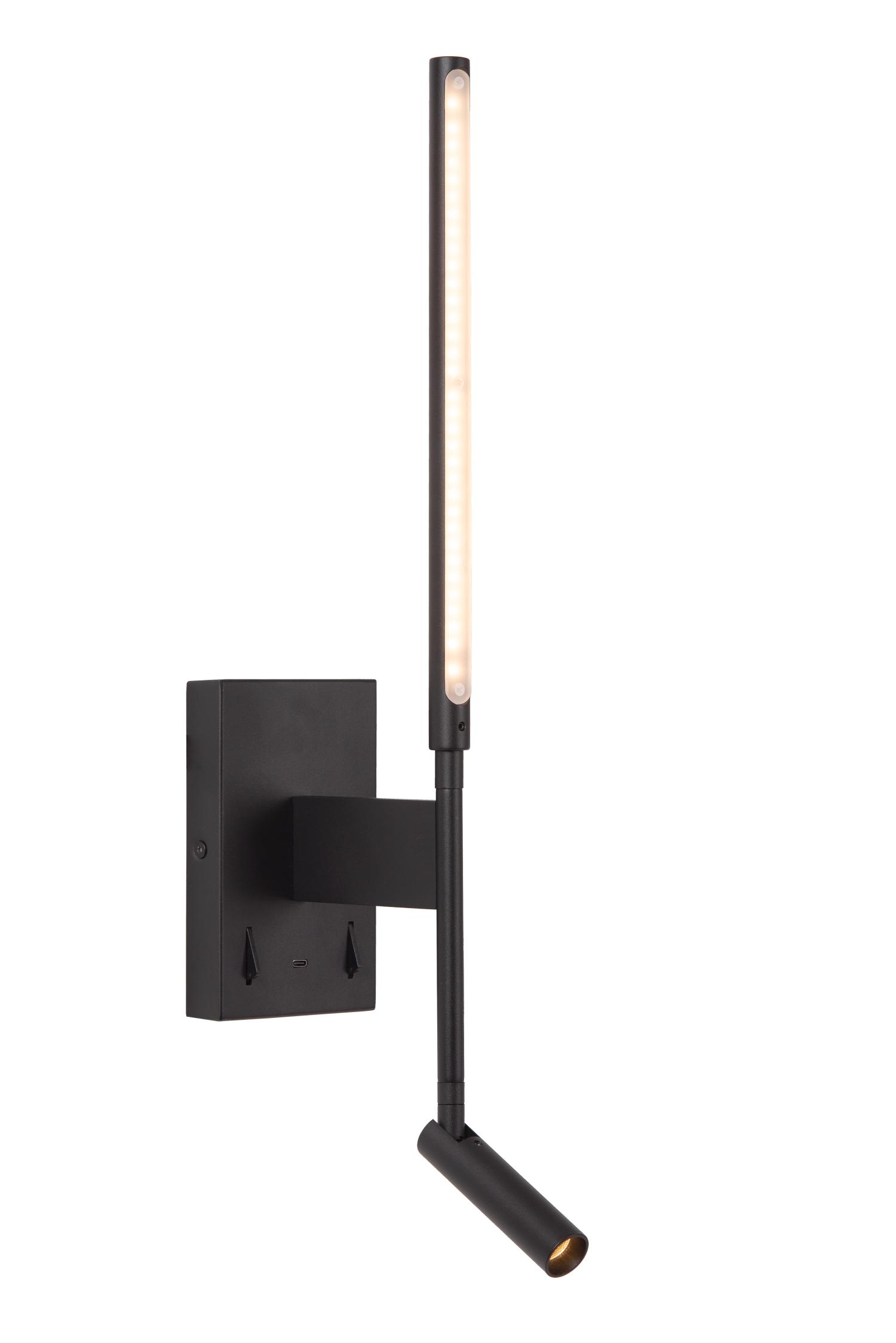 Finan Wall Lights - Matt Black/Opal