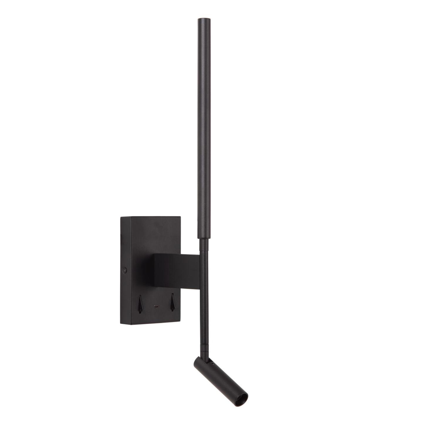 Finan Wall Lights - Matt Black/Opal