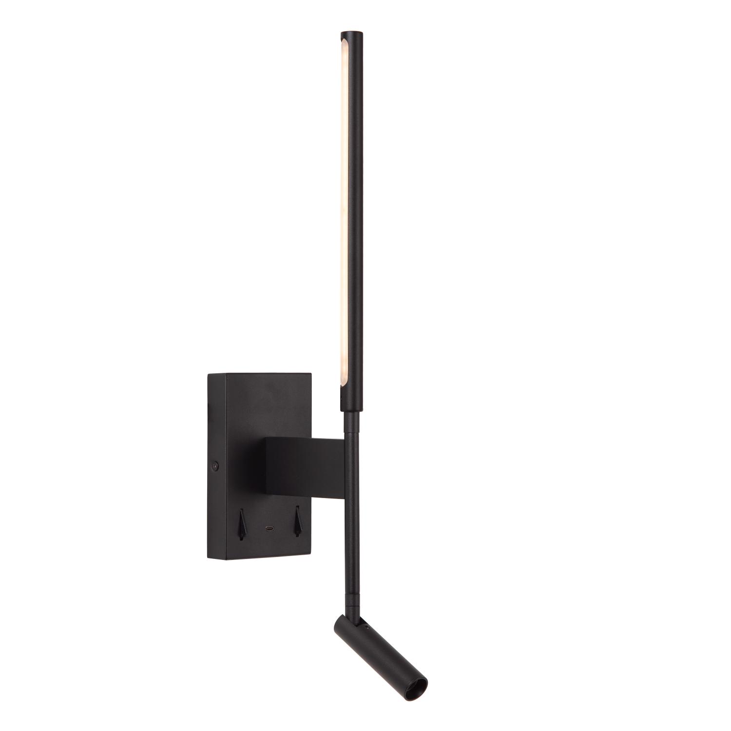 Finan Wall Lights - Matt Black/Opal