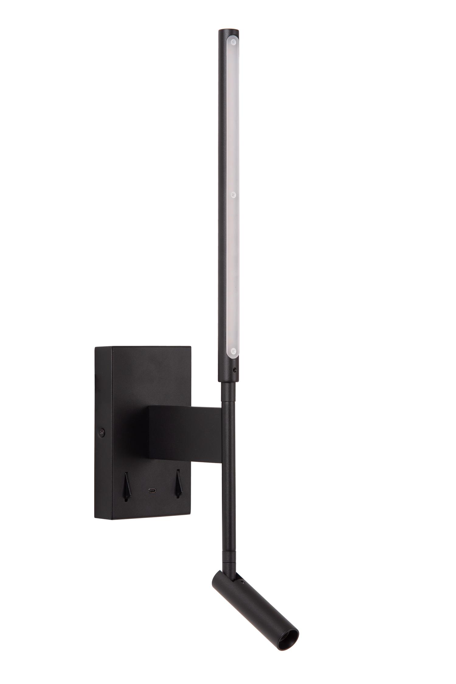 Finan Wall Lights - Matt Black/Opal