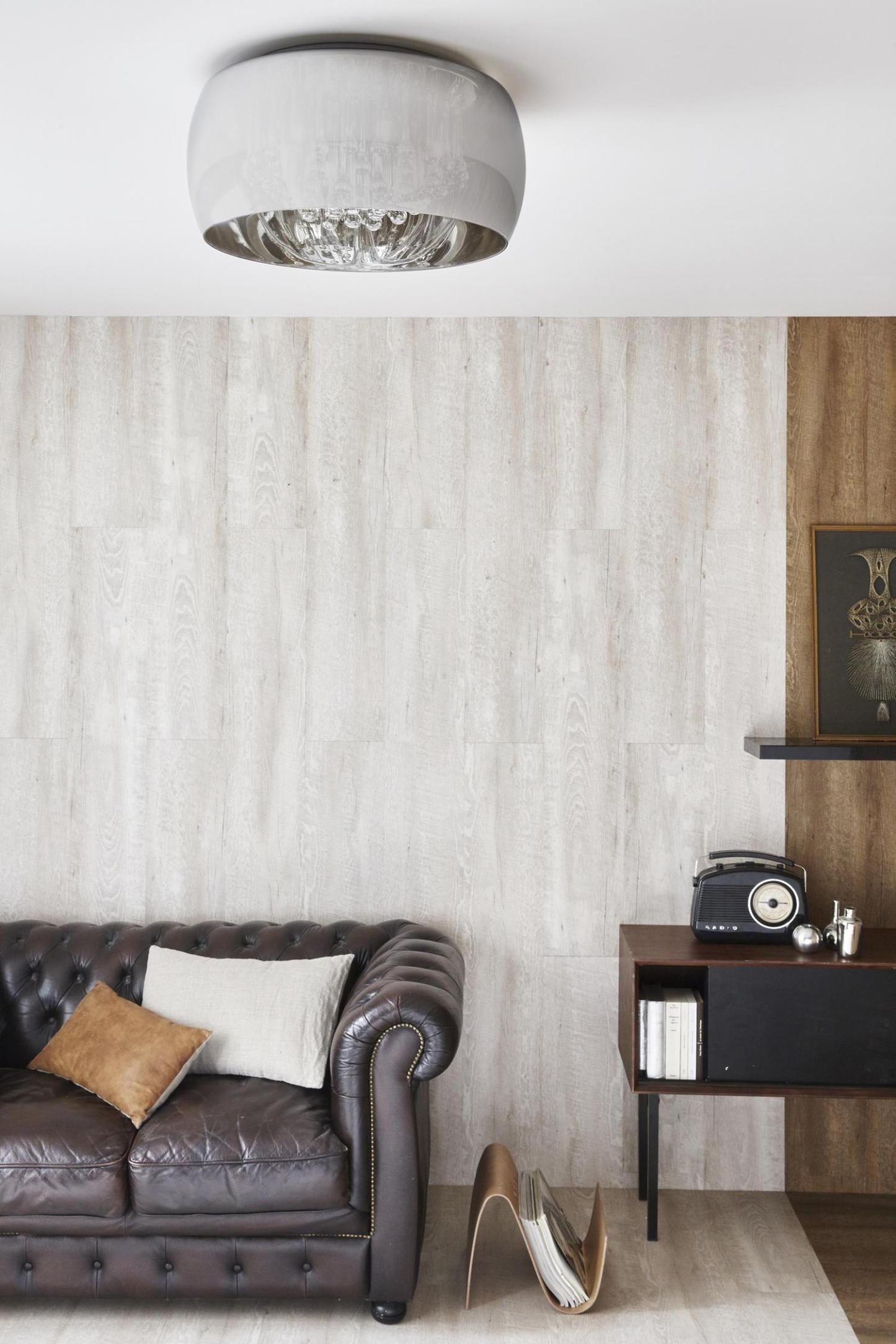 Pearl Ceiling Lights - Polished Chrome/Smoked Grey, 500mm Diameter