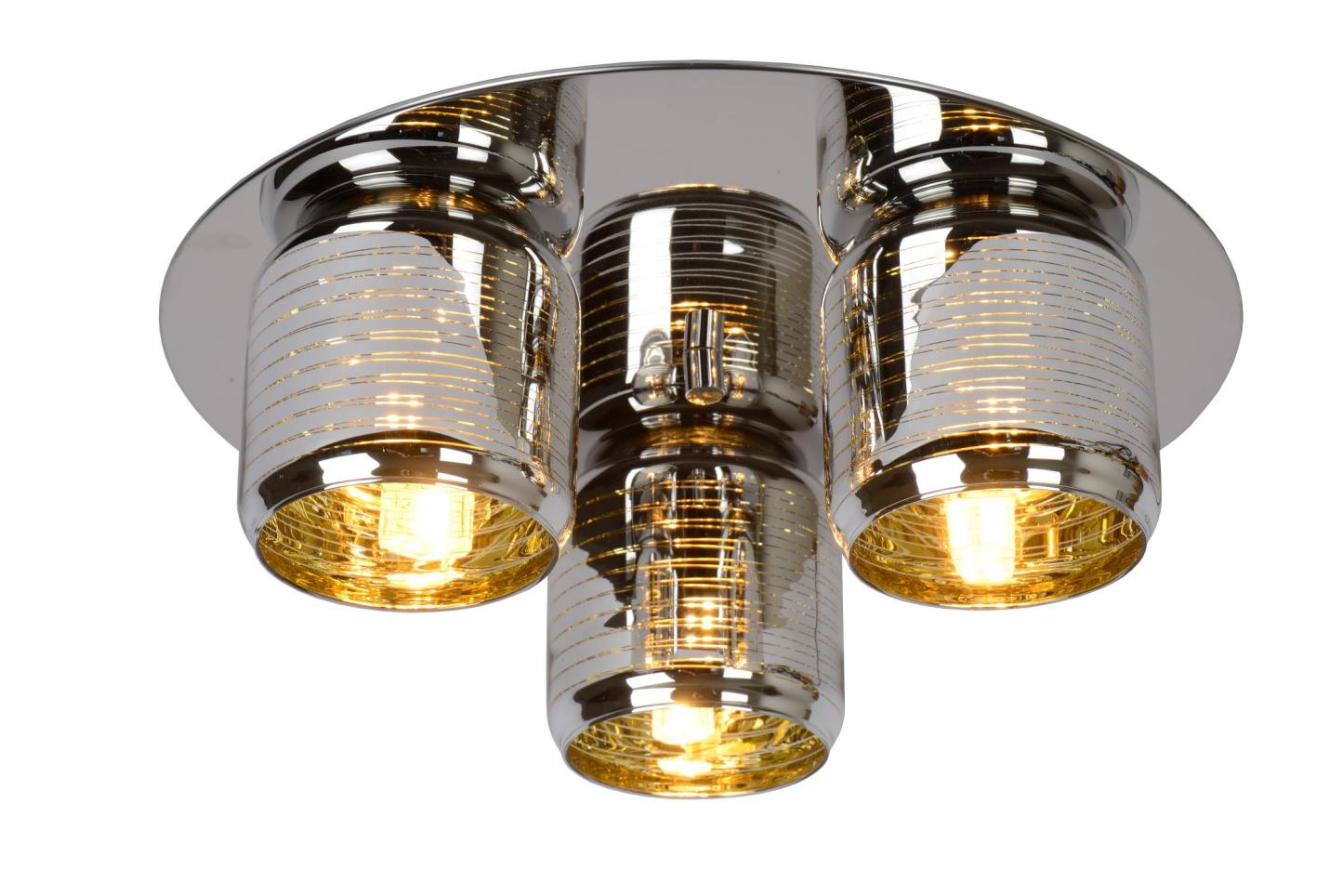 Eryn Ceiling Lights - Polished Chrome/Smoked Grey