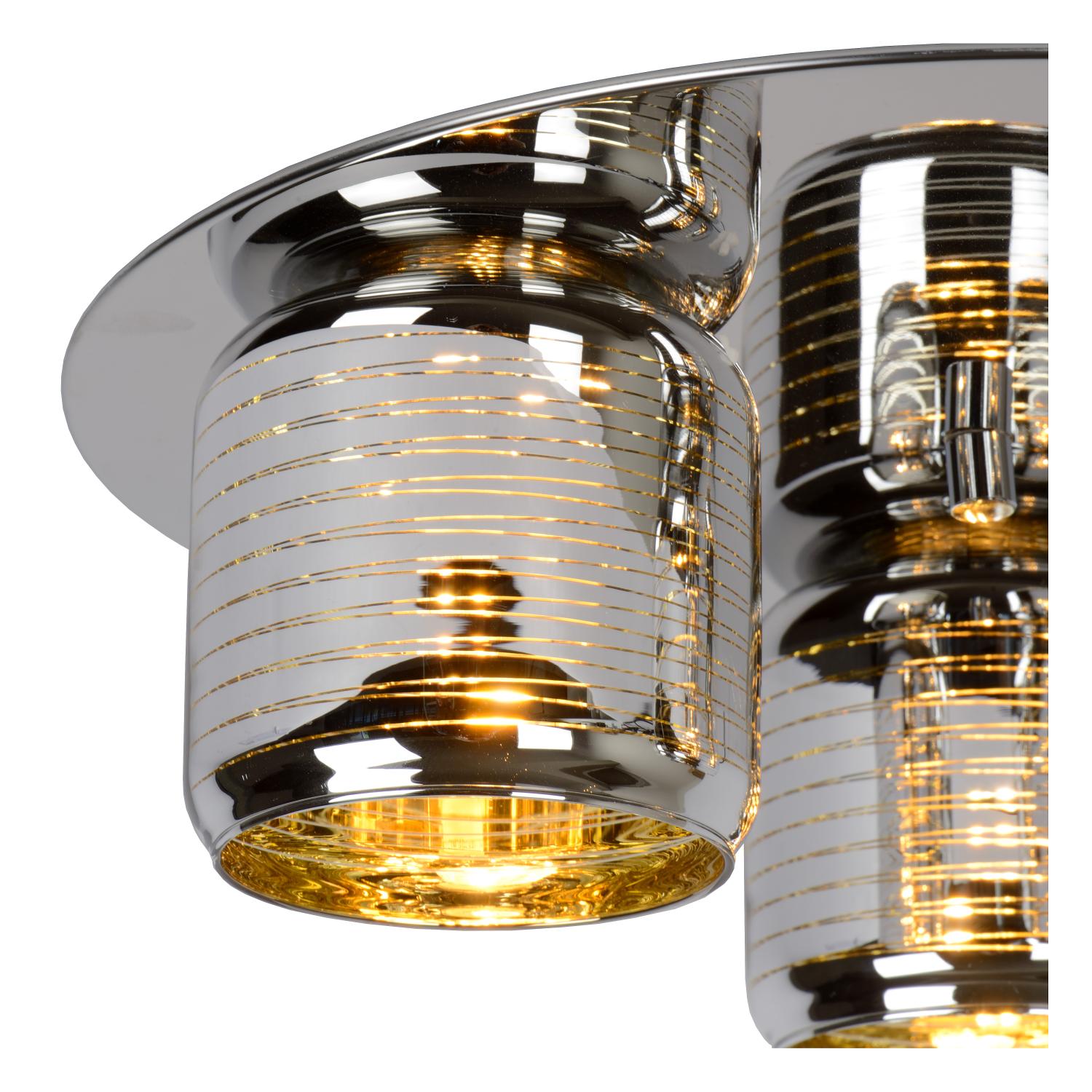 Eryn Ceiling Lights - Polished Chrome/Smoked Grey