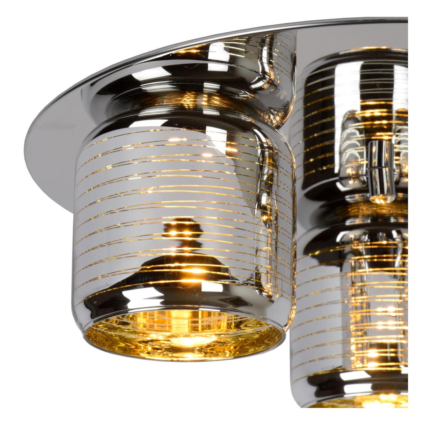 Eryn Ceiling Lights - Polished Chrome/Smoked Grey