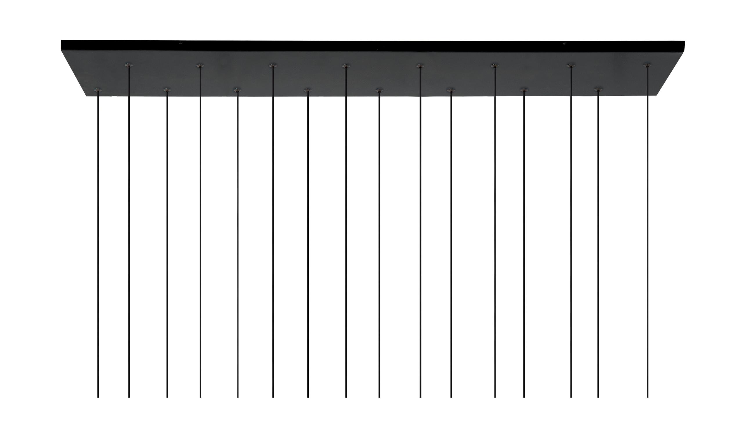 Tears Ceiling Lights - Matt Black/Smoked Grey