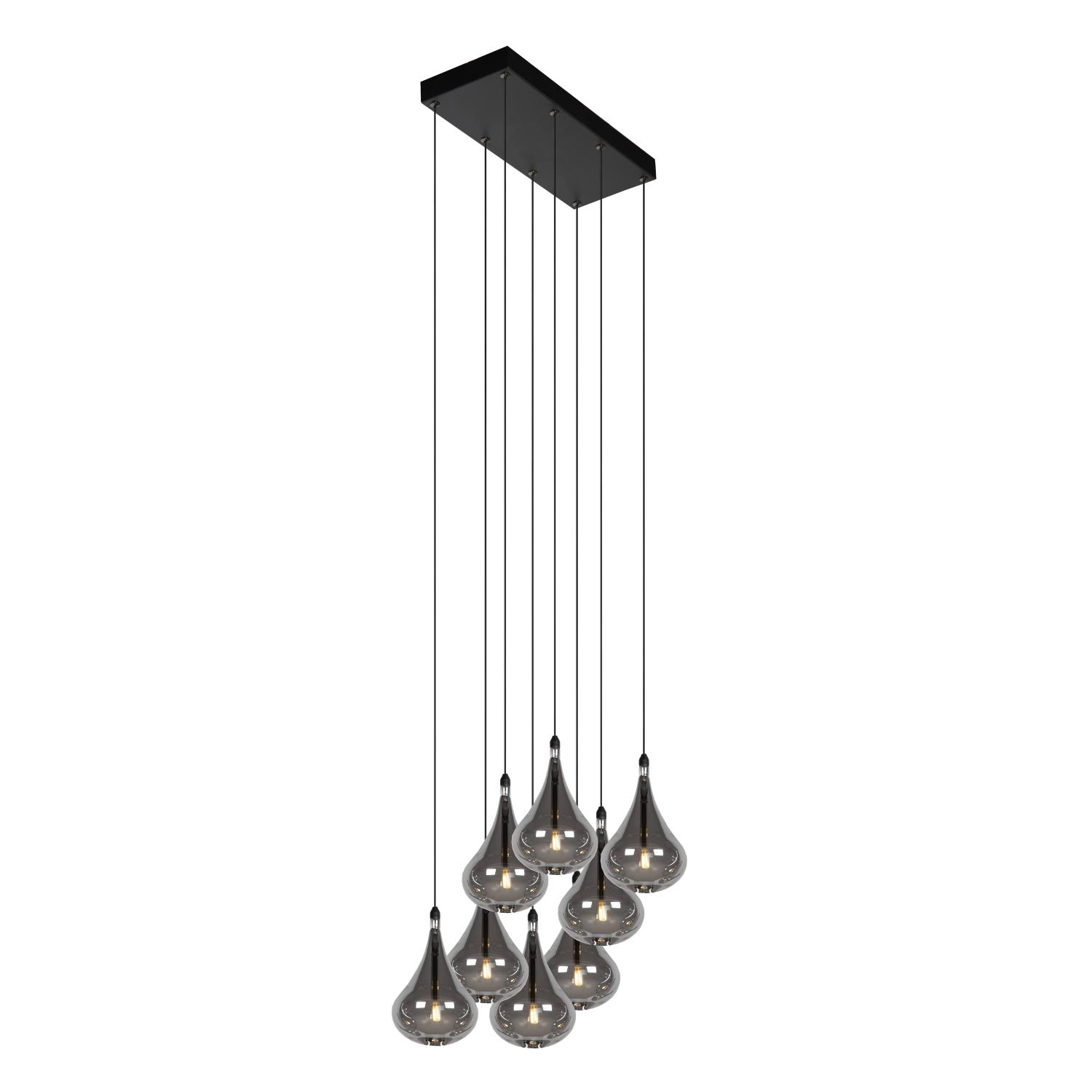 Tears Ceiling Lights - Matt Black/Smoked Grey