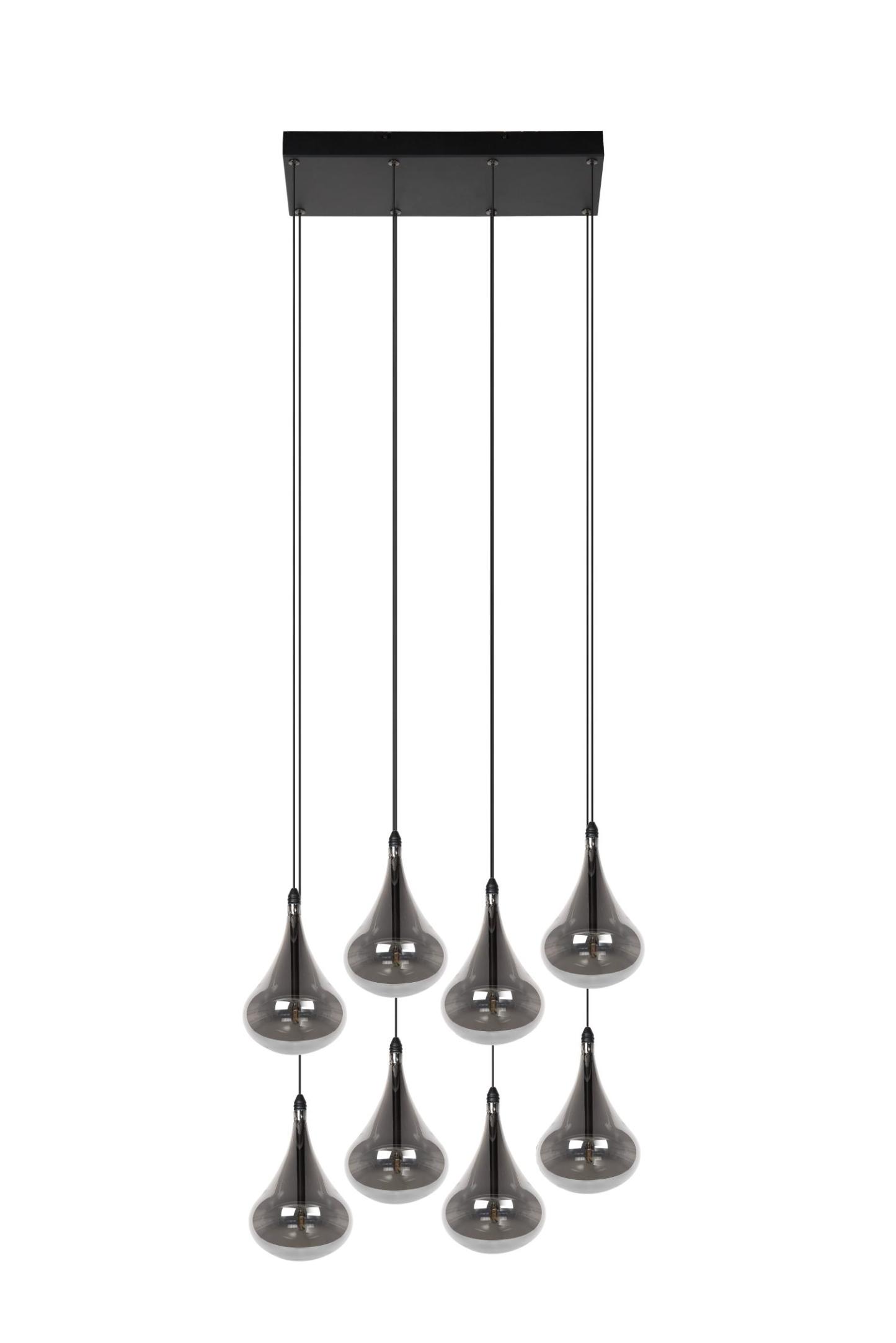 Tears Ceiling Lights - Matt Black/Smoked Grey