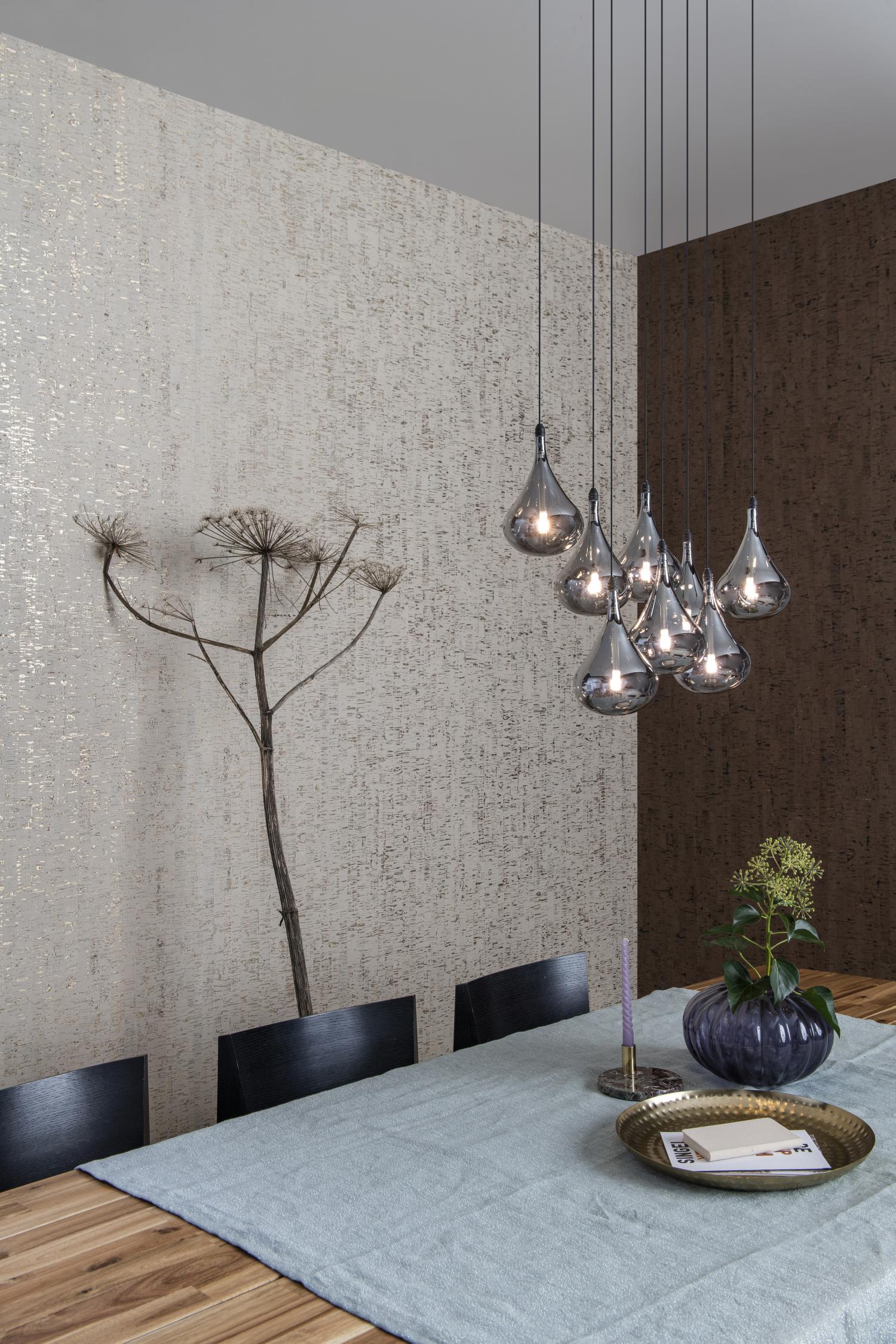 Tears Ceiling Lights - Matt Black/Smoked Grey