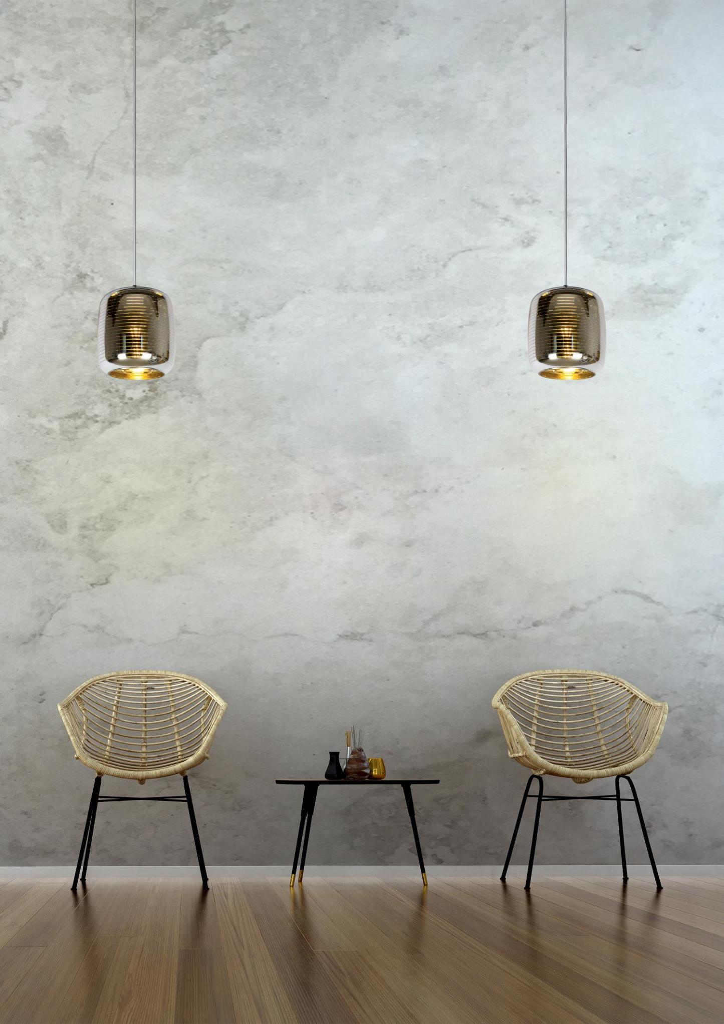 Eryn Ceiling Lights - Polished Chrome/Smoked Grey