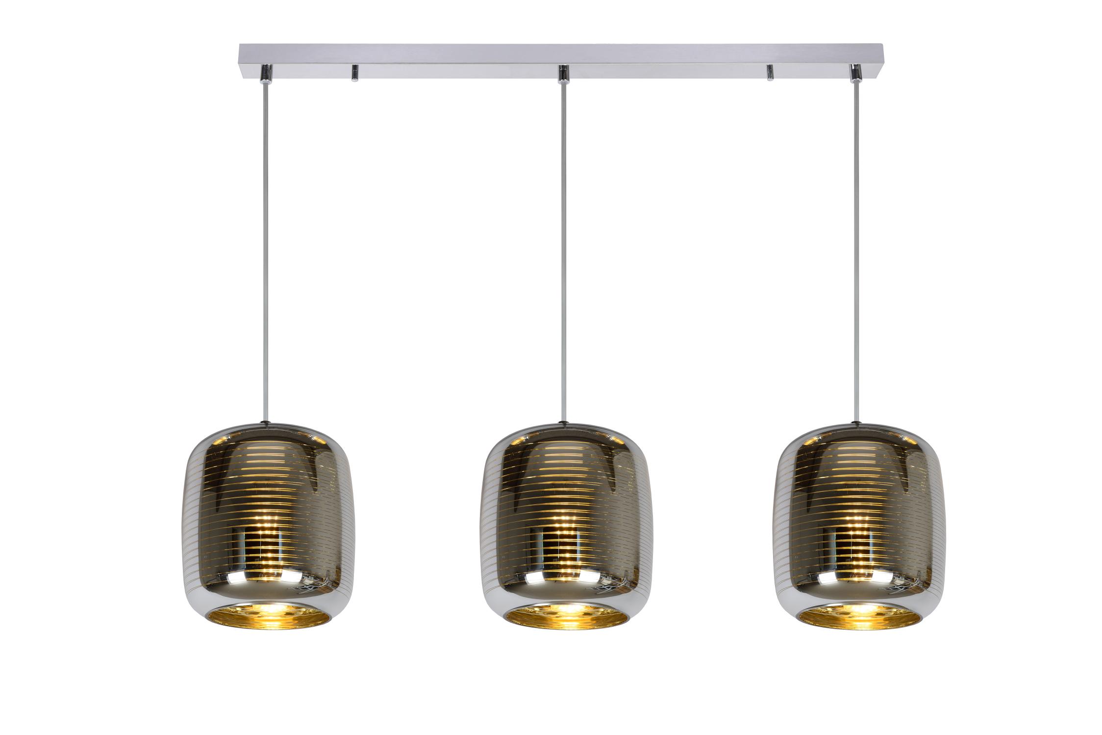 Eryn Ceiling Lights - Polished Chrome/Smoked Grey