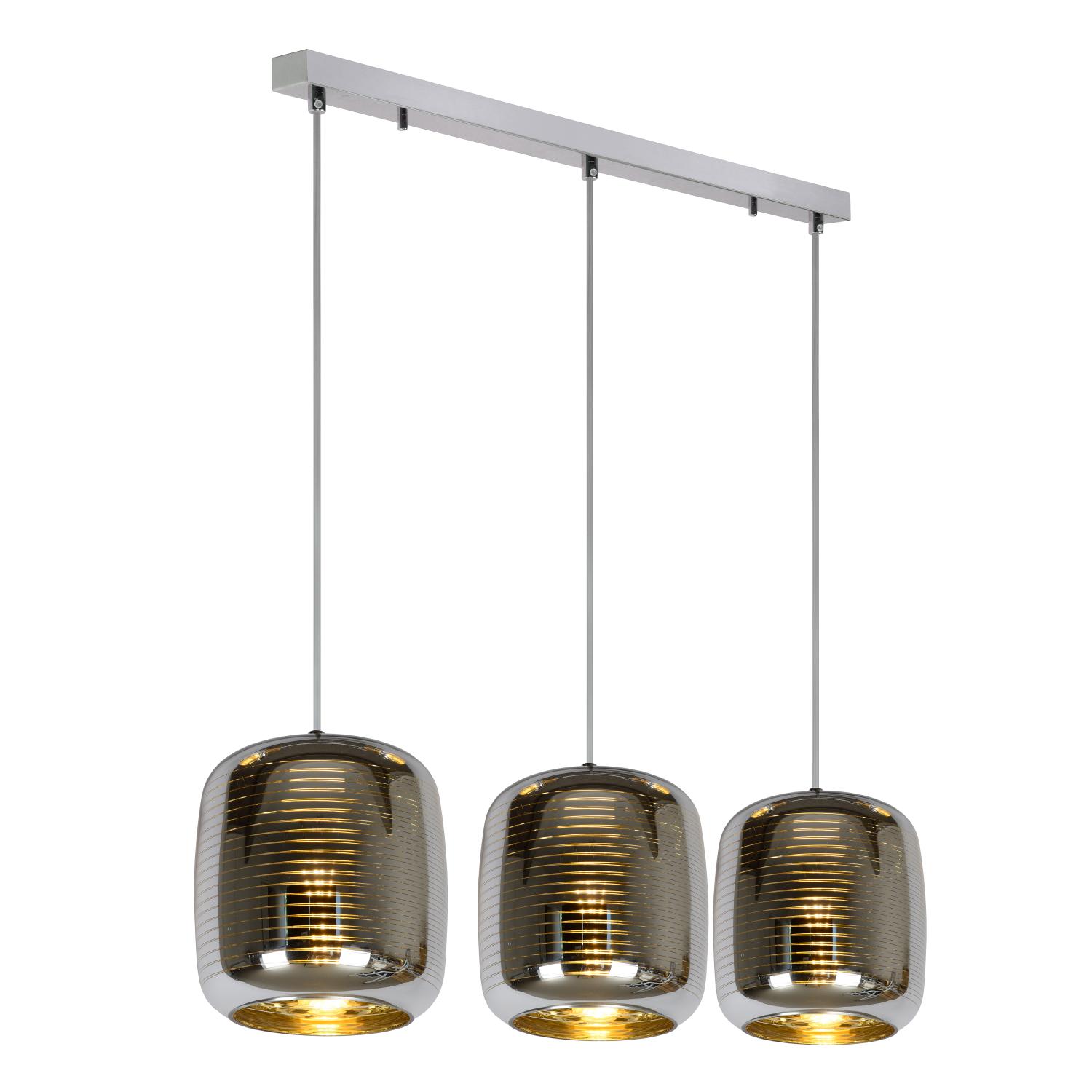 Eryn Ceiling Lights - Polished Chrome/Smoked Grey