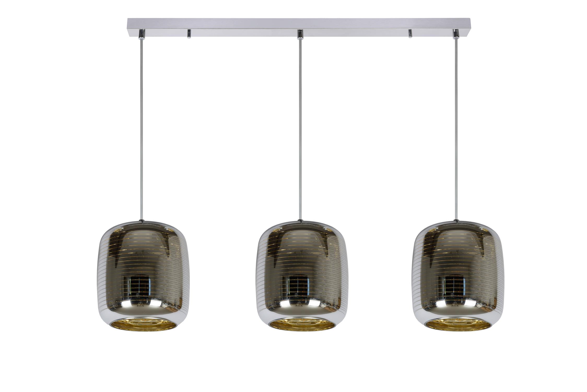 Eryn Ceiling Lights - Polished Chrome/Smoked Grey