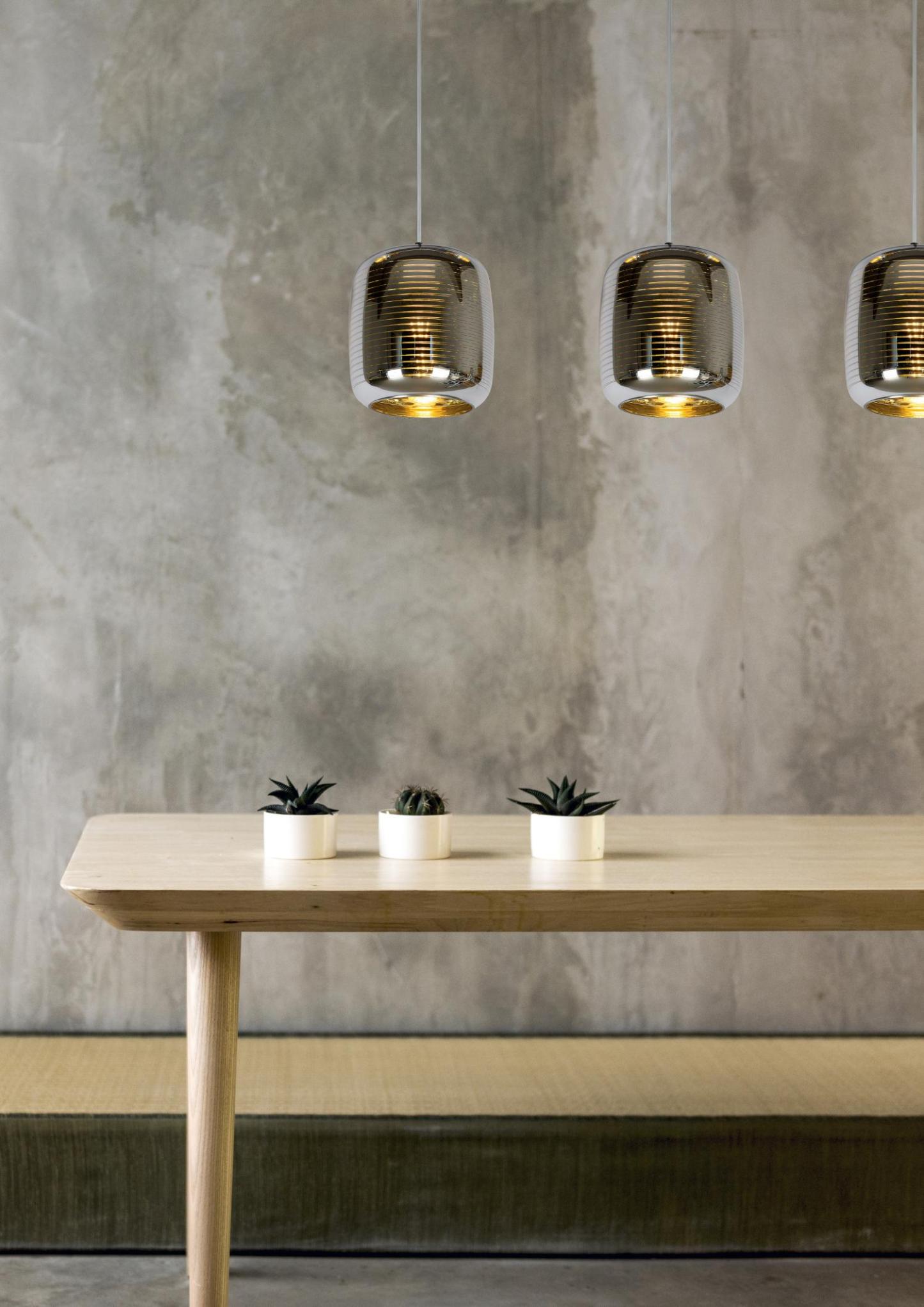 Eryn Ceiling Lights - Polished Chrome/Smoked Grey