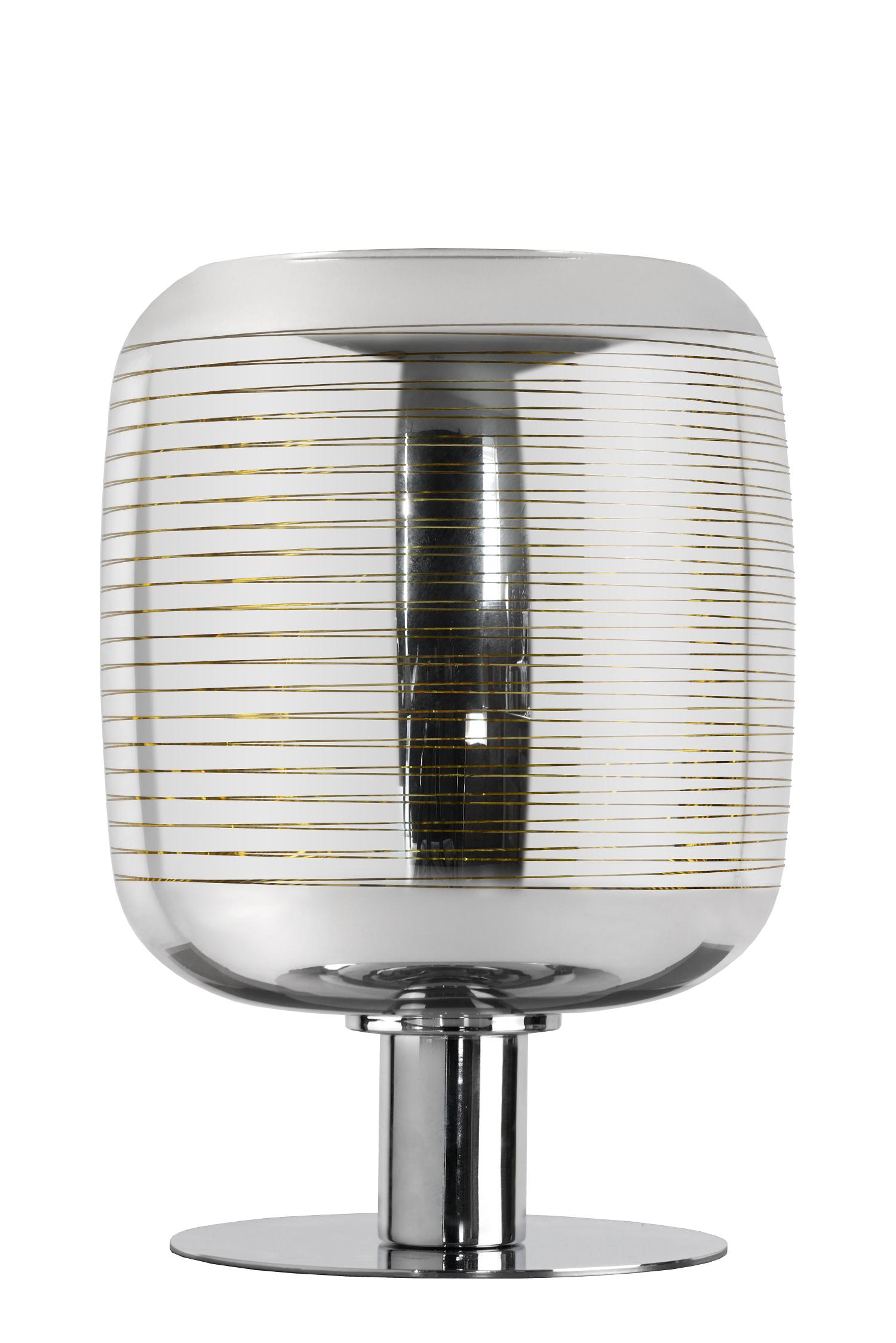 Eryn Table Lamp - Polished Chrome/Smoked Grey