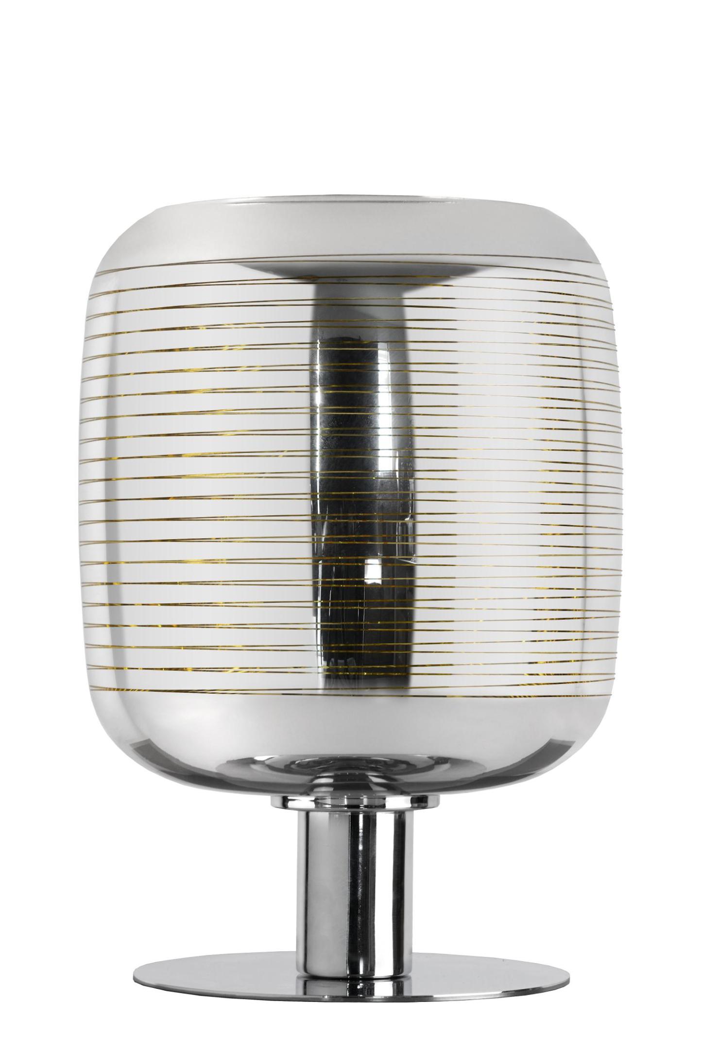 Eryn Table Lamp - Polished Chrome/Smoked Grey