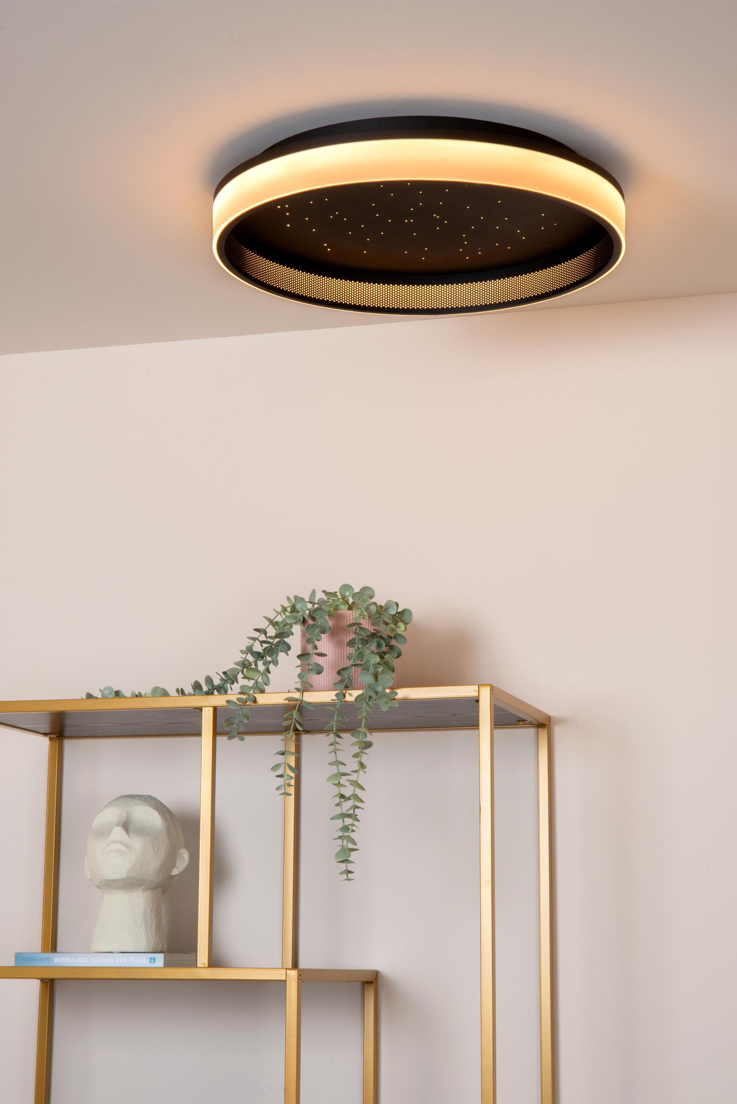 Estreja Ceiling Lights - Matt Black/Opal