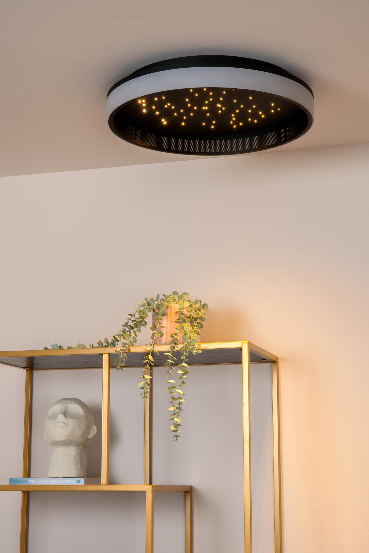 Estreja Ceiling Lights - Matt Black/Opal