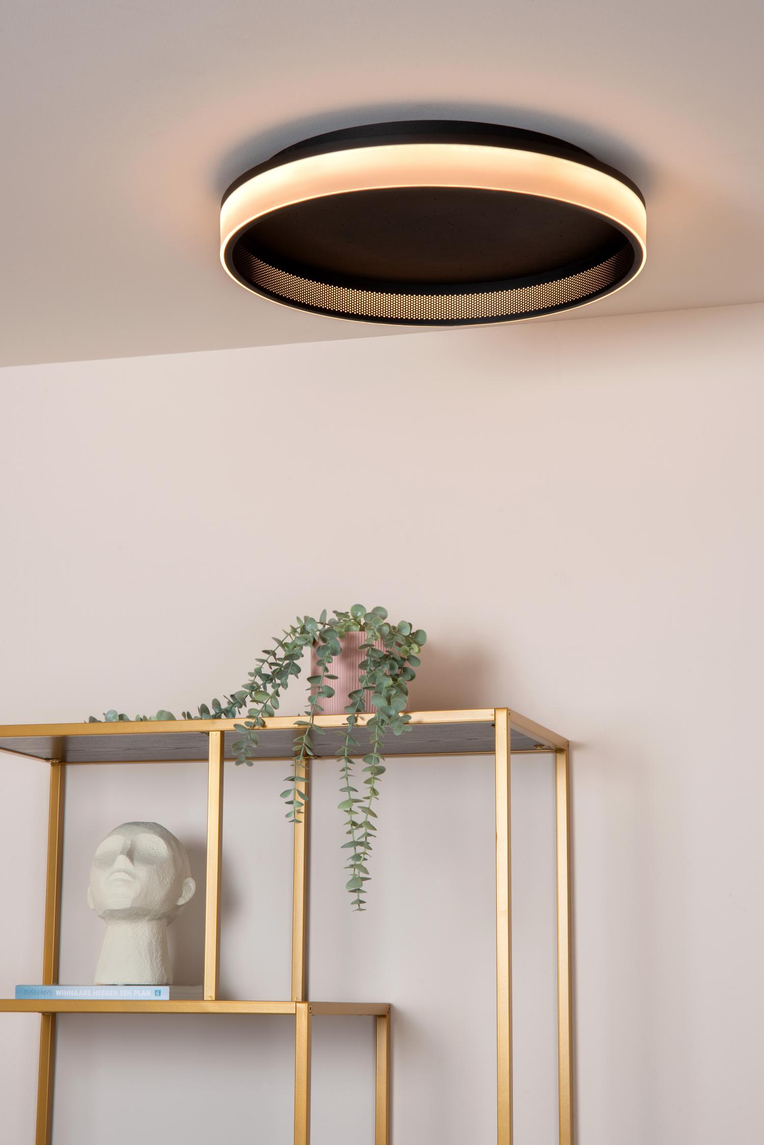 Estreja Ceiling Lights - Matt Black/Opal