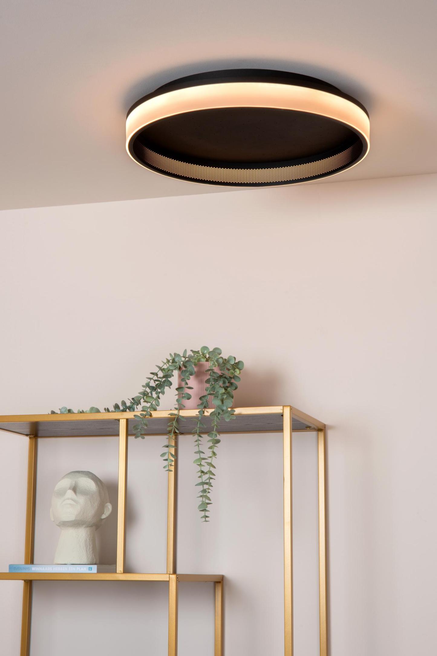 Estreja Ceiling Lights - Matt Black/Opal