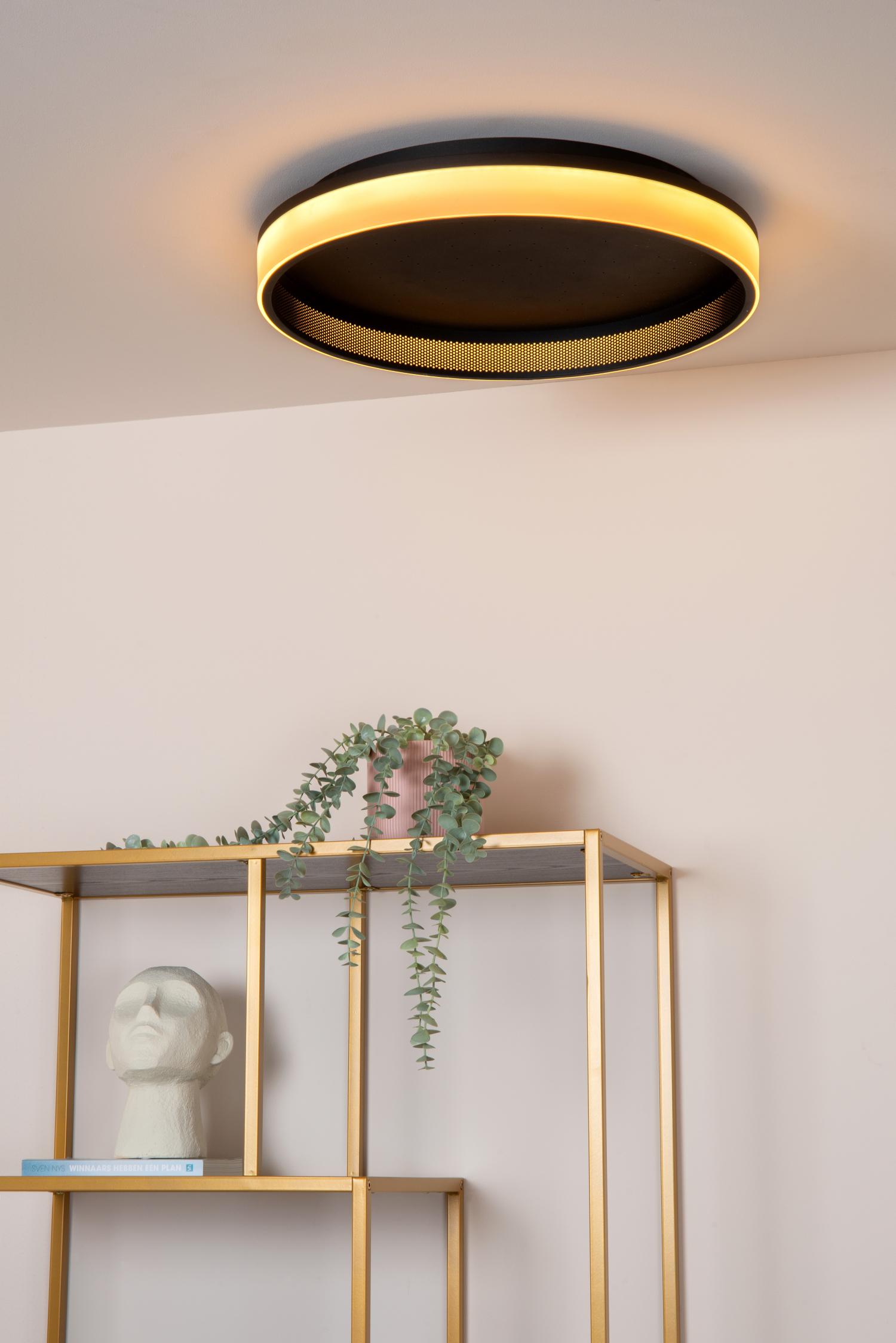 Estreja Ceiling Lights - Matt Black/Opal