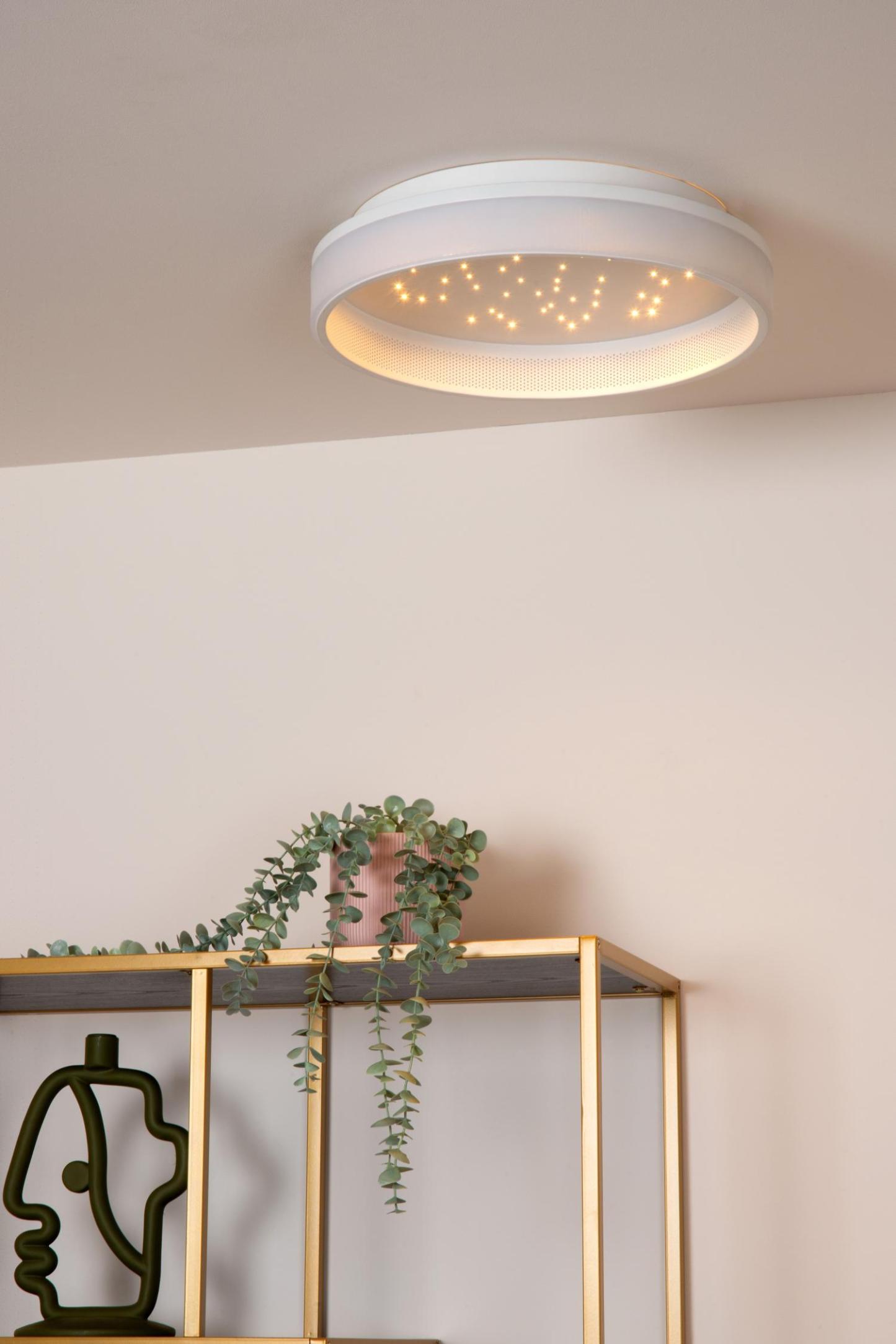 Estreja Ceiling Lights - Matt Black/Opal