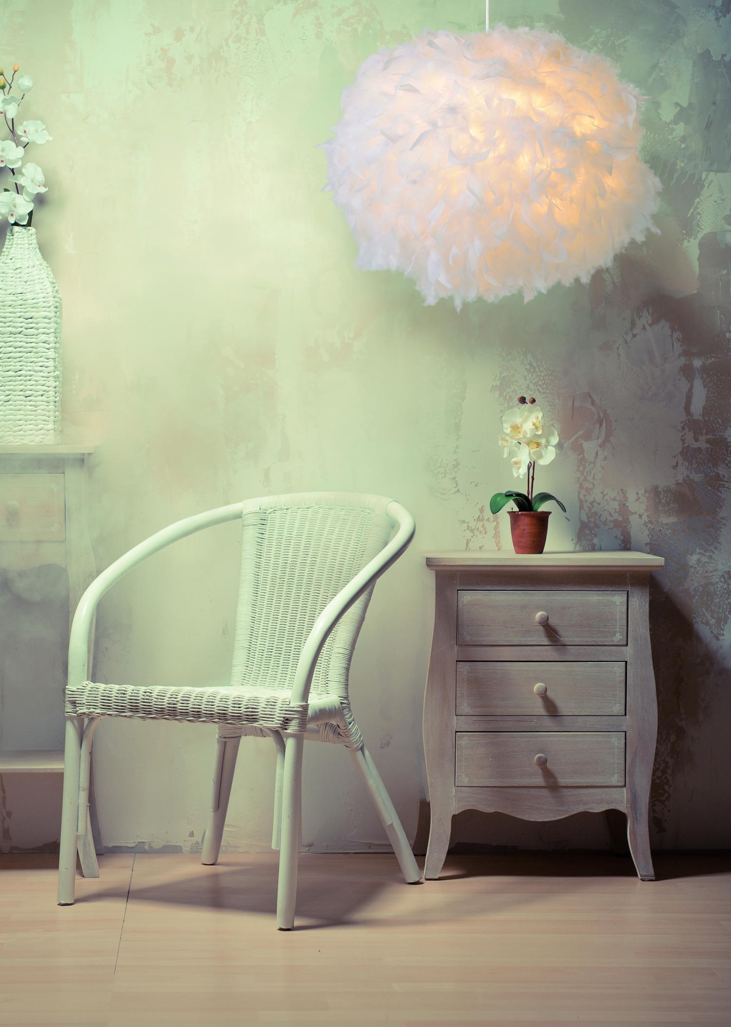 Goosy Ceiling Lights - Matt White/White Feather