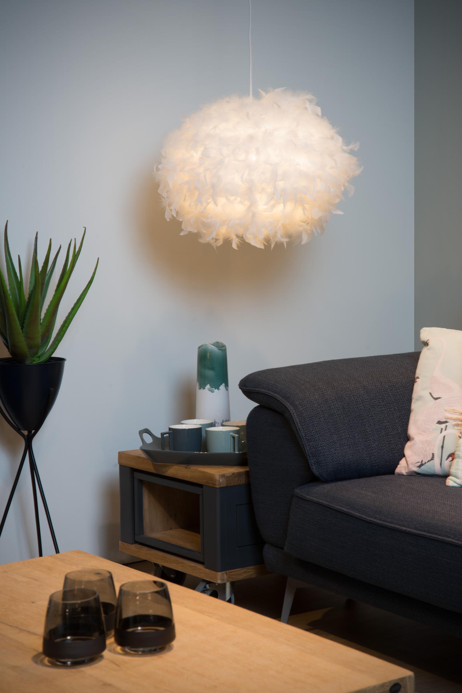 Goosy Ceiling Lights - Matt White/White Feather