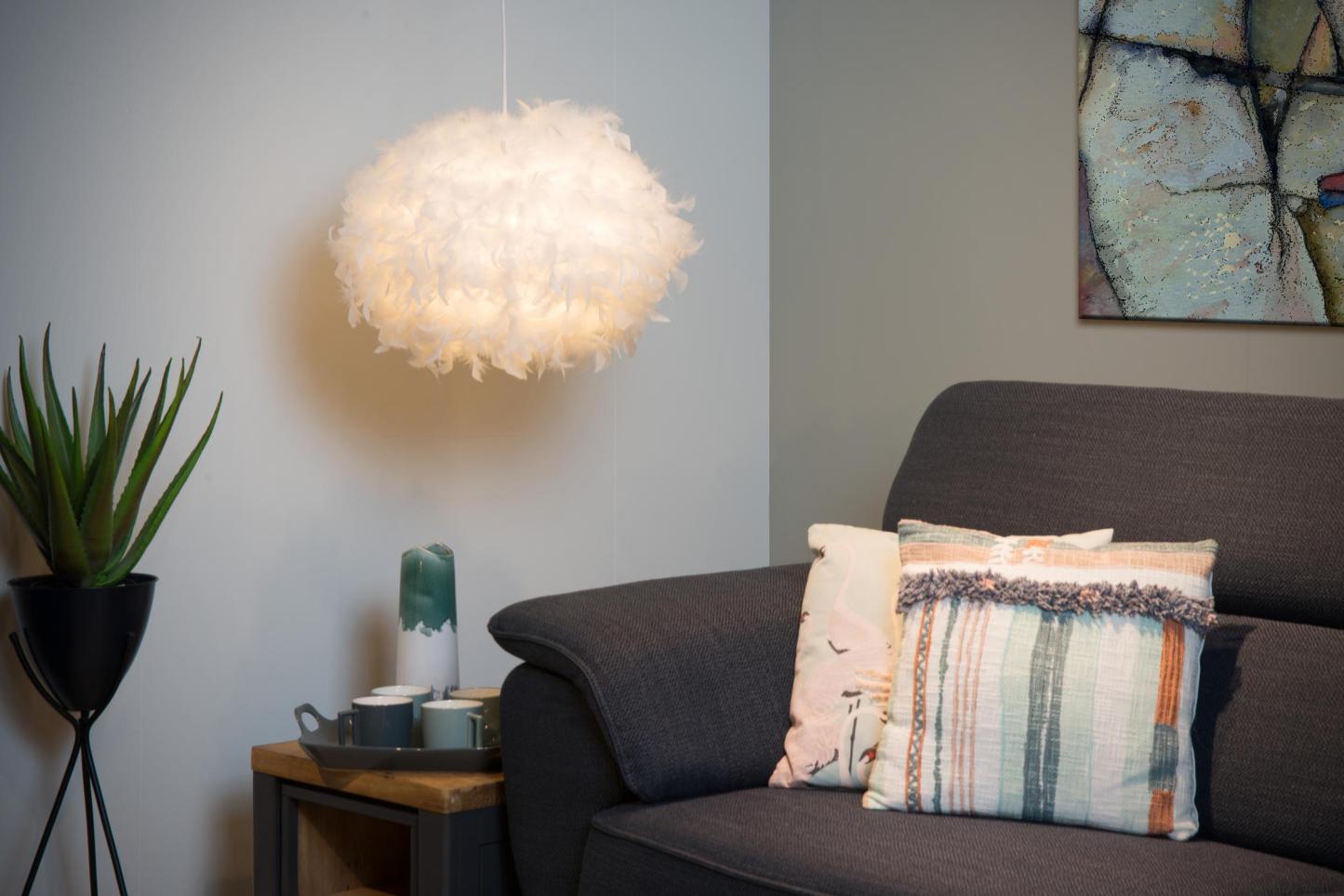 Goosy Ceiling Lights - Matt White/White Feather