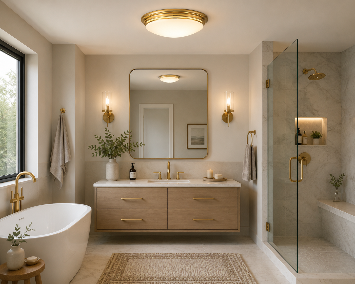 Brompton Flush Ceiling Light