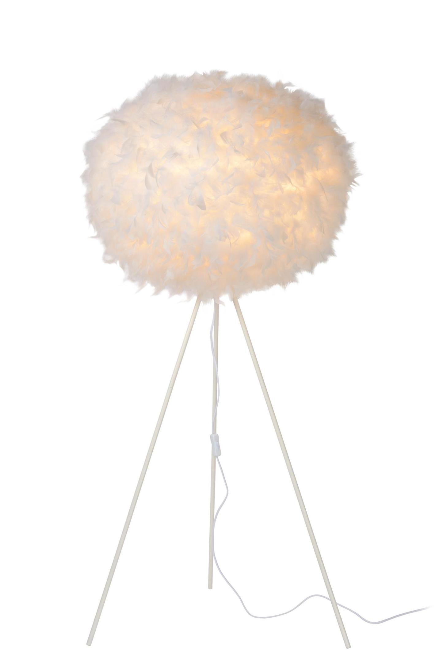 Goosy Floor Lamp - Matt White/White Feather