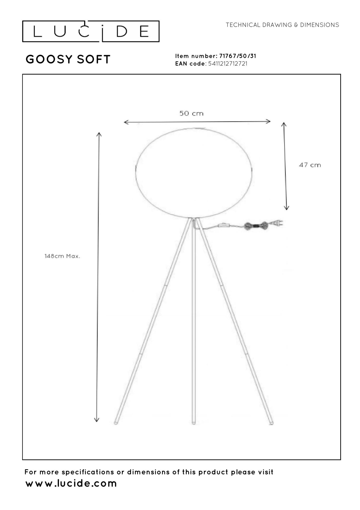 Goosy Floor Lamp - Matt White/White Feather