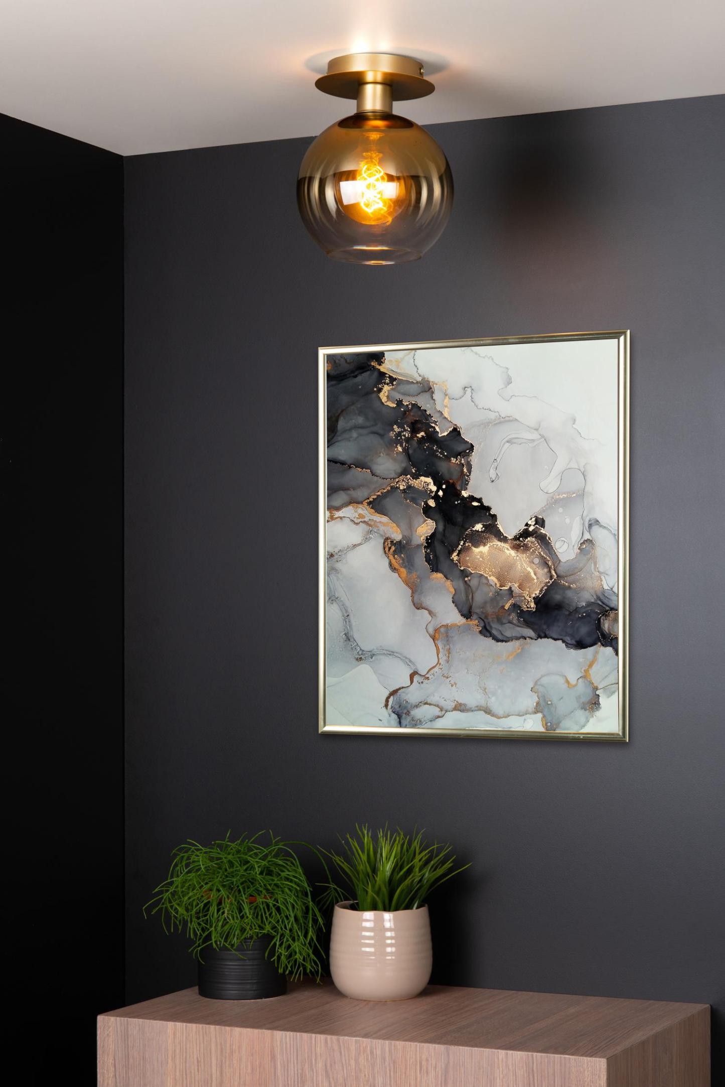 Marius Ceiling Lights - Matt Gold/Smoked Grey