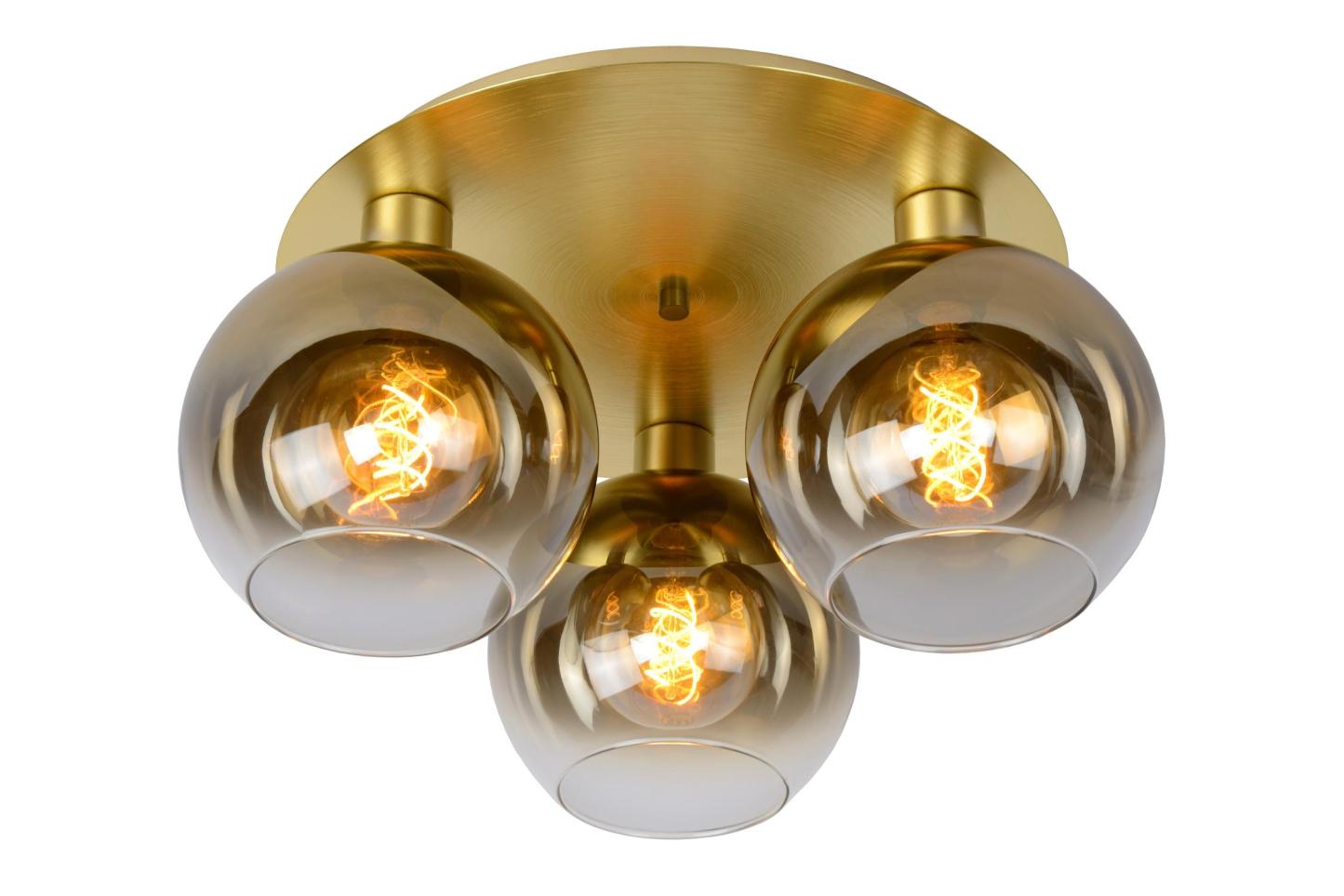 Marius Ceiling Lights - Matt Gold/Smoked Grey