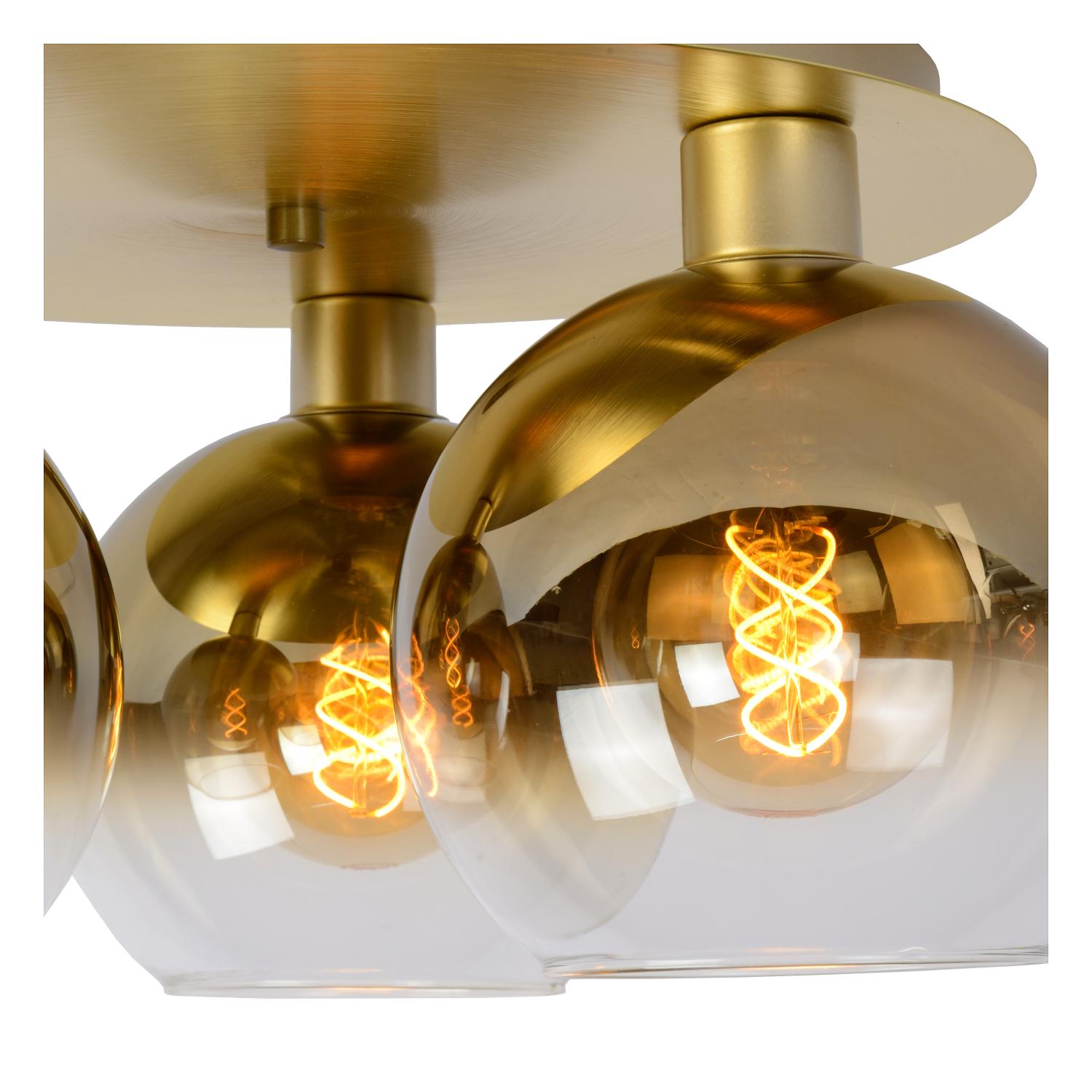 Marius Ceiling Lights - Matt Gold/Smoked Grey