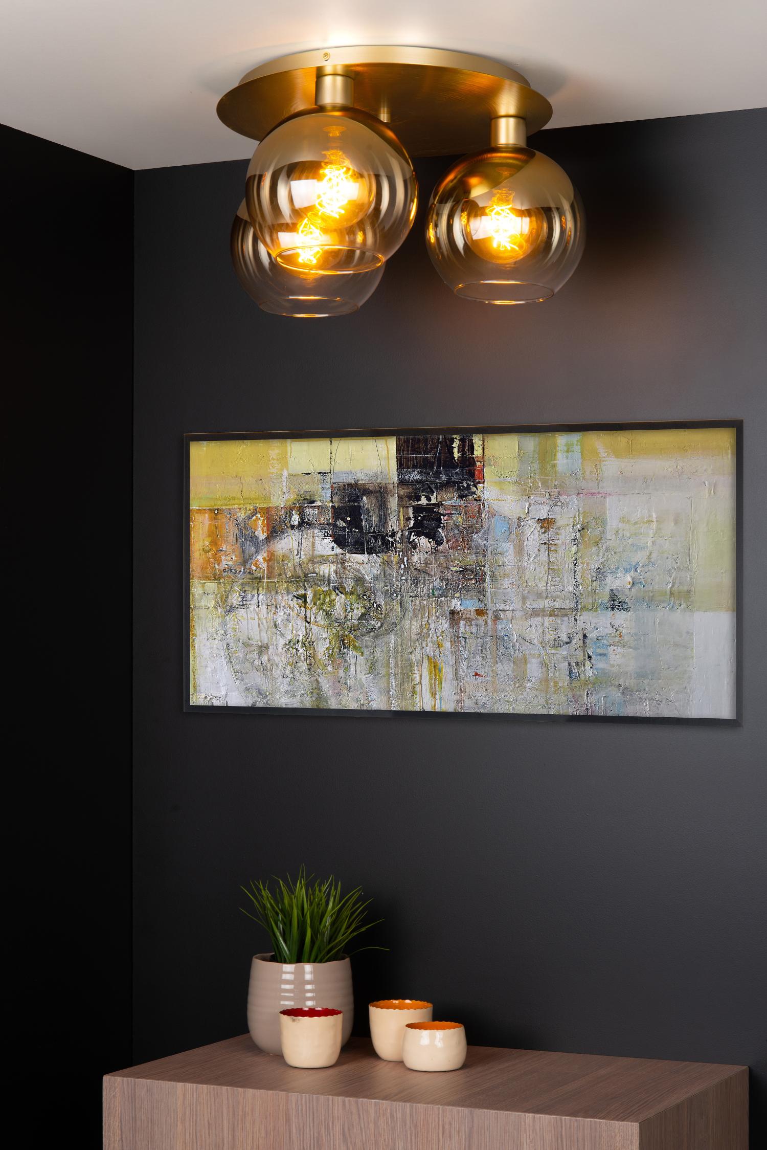 Marius Ceiling Lights - Matt Gold/Smoked Grey