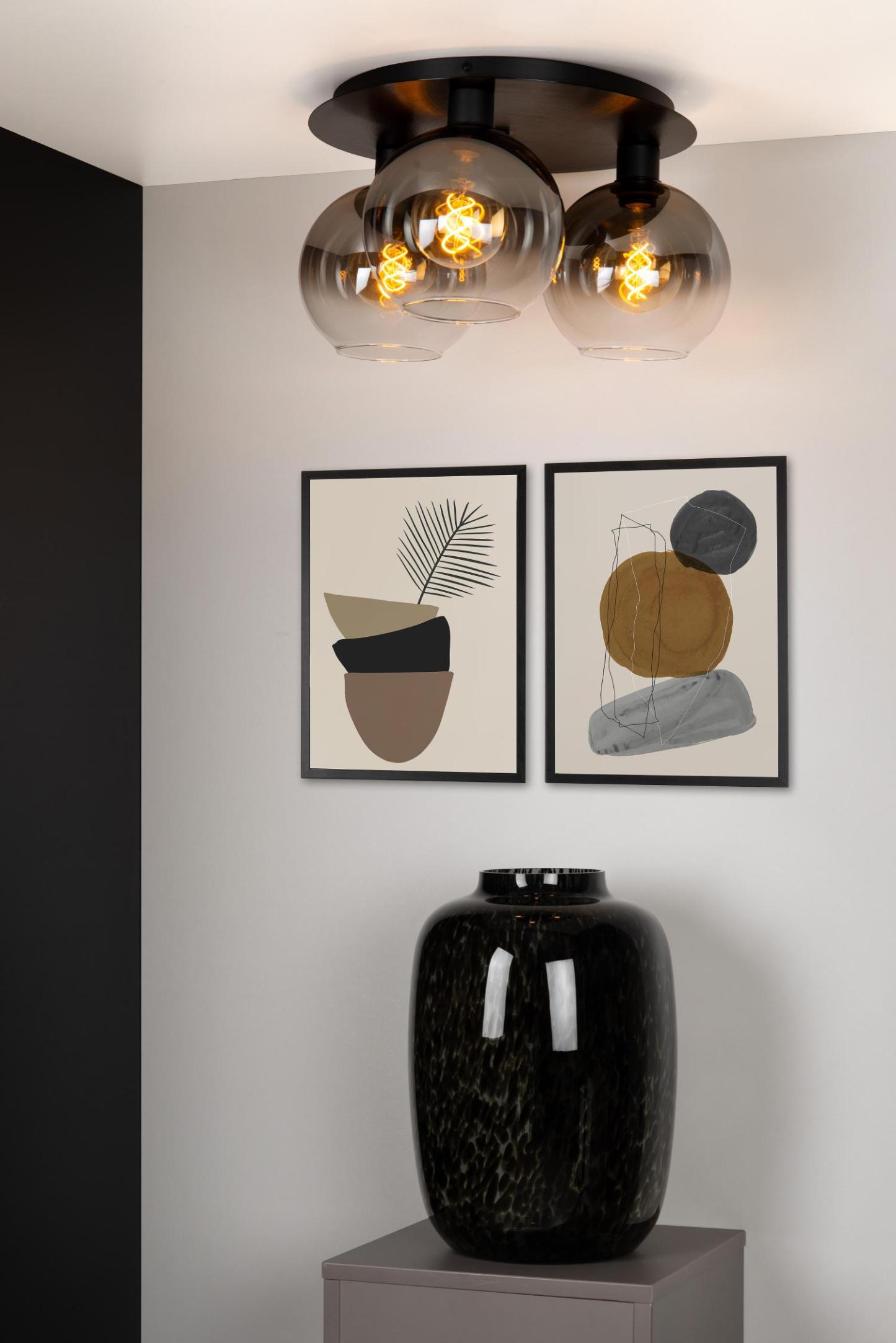 Marius Ceiling Lights - Matt Gold/Smoked Grey