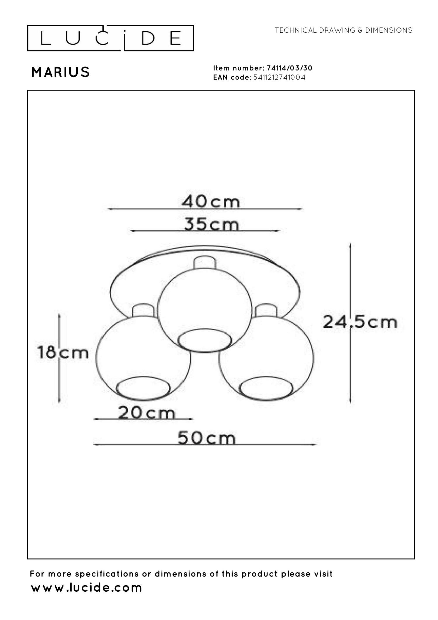 Marius Ceiling Lights - Matt Gold/Smoked Grey