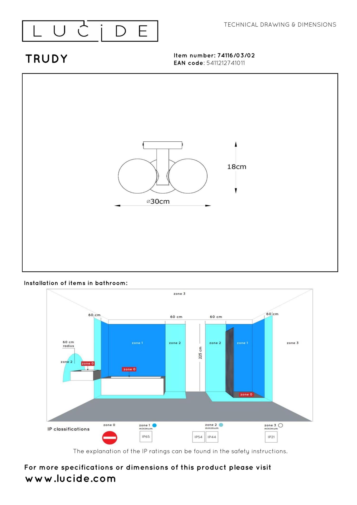 Trudy Ceiling Lights - Matt Gold/Opal