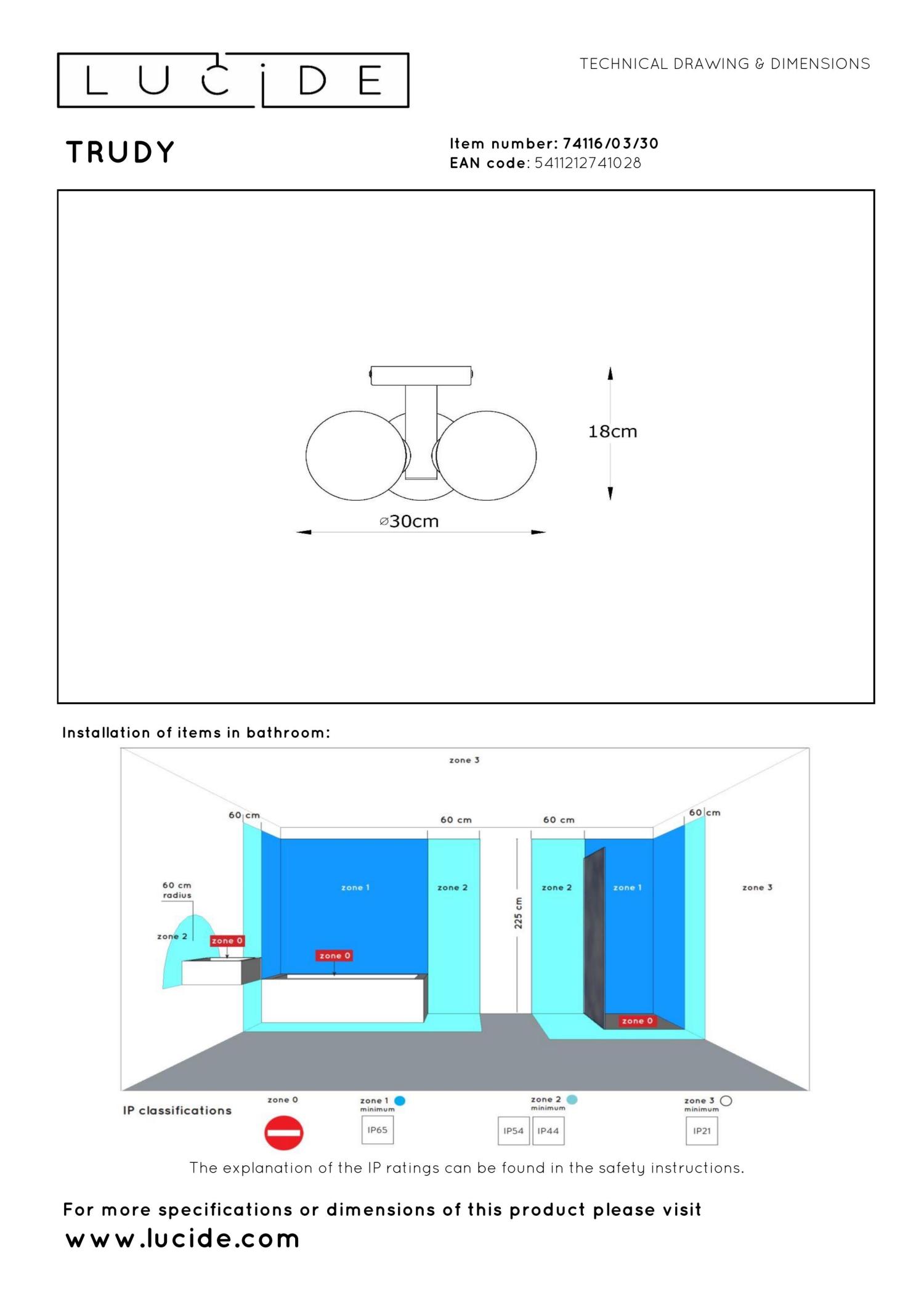 Trudy Ceiling Lights - Matt Gold/Opal