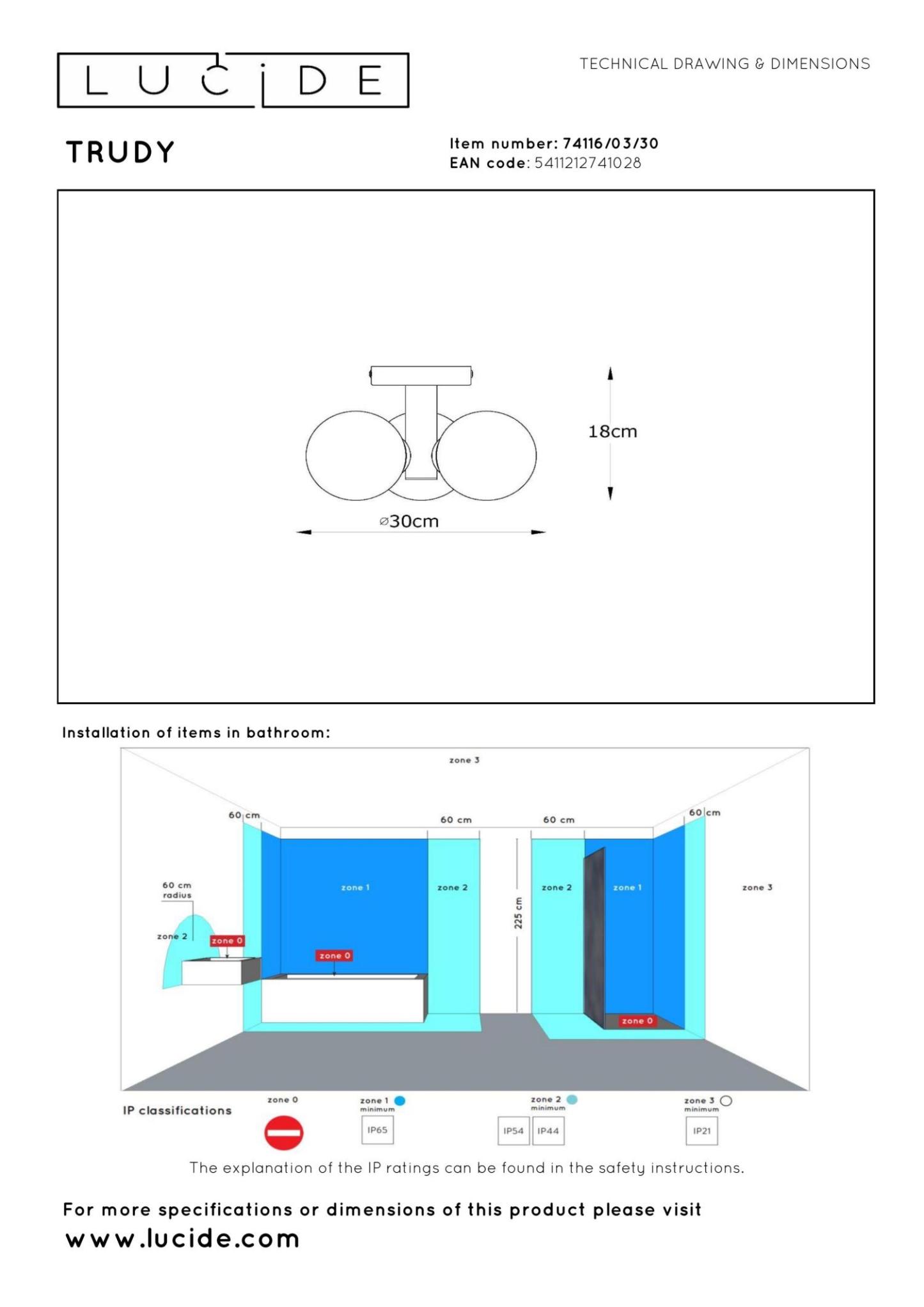 Trudy Ceiling Lights - Matt Gold/Opal