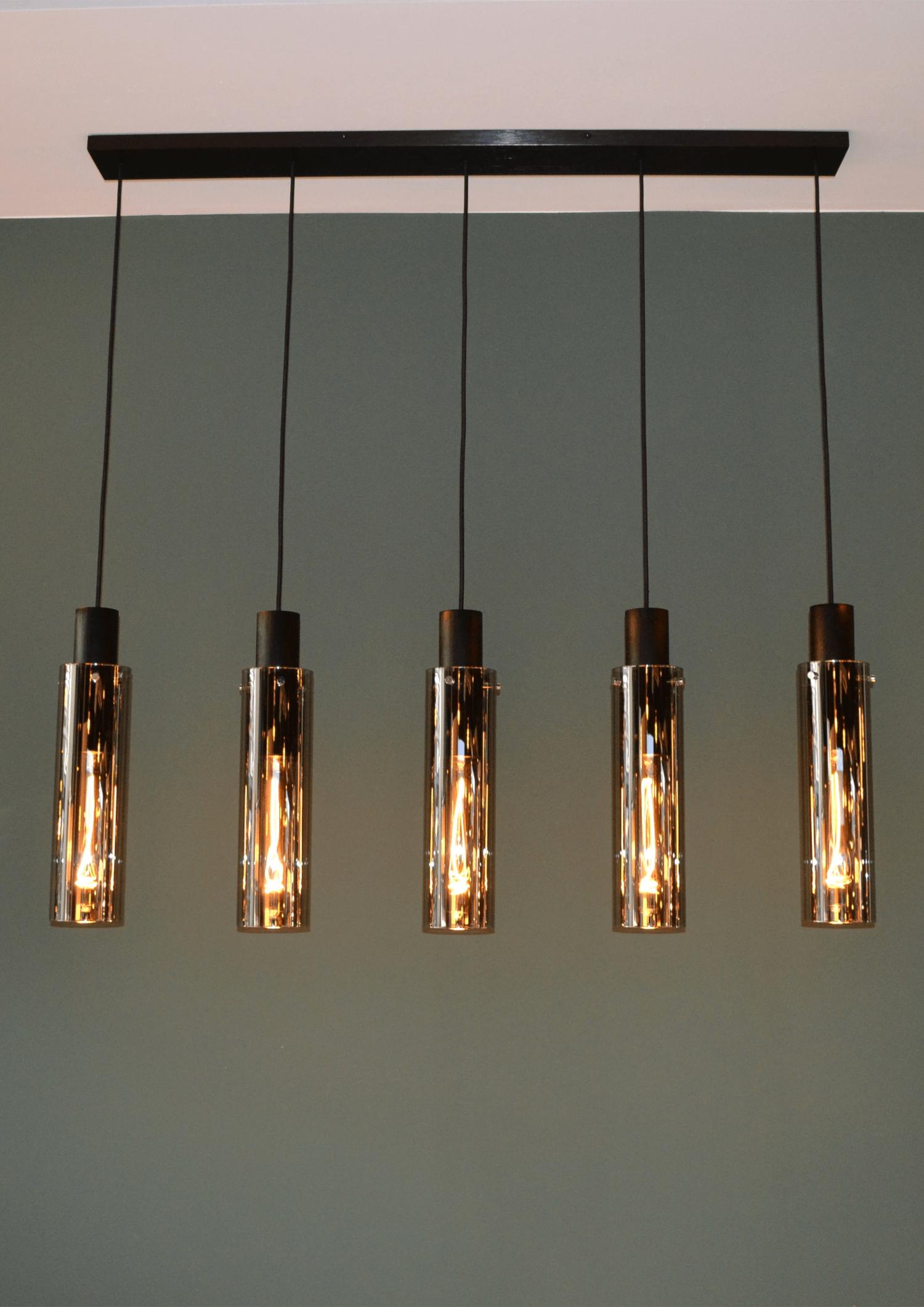 Orlando Ceiling Lights - Matt Black/Smoked Grey