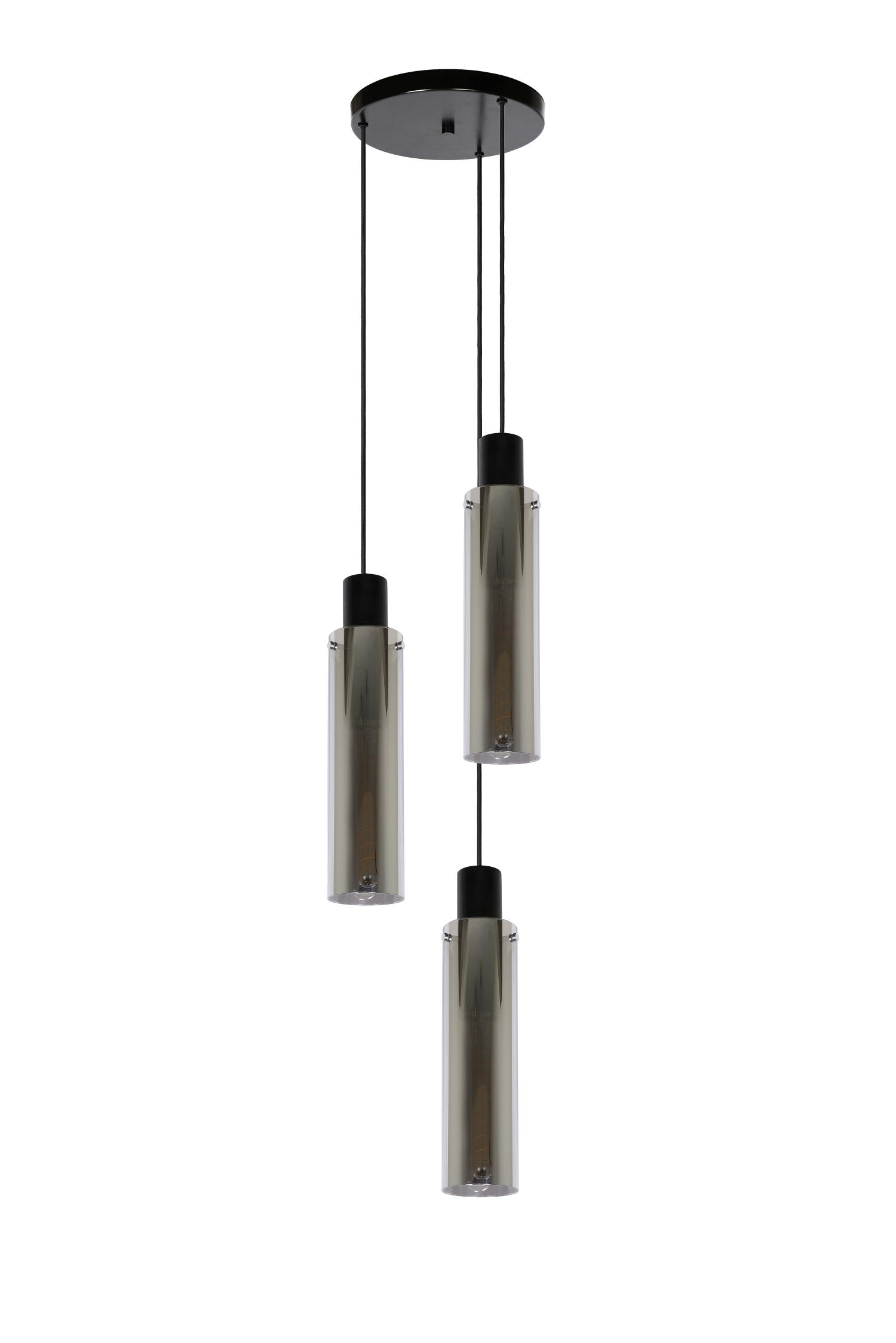Orlando Ceiling Lights - Matt Black/Smoked Grey