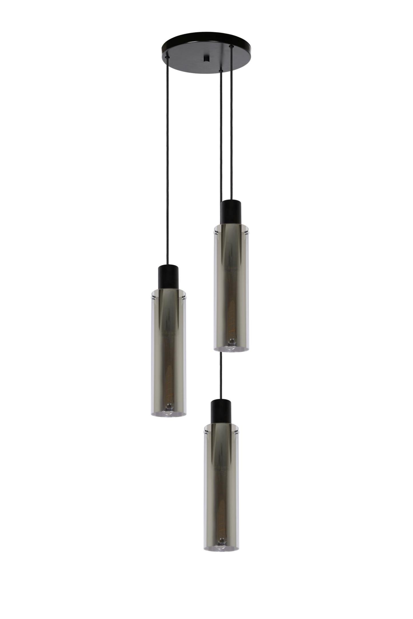 Orlando Ceiling Lights - Matt Black/Smoked Grey