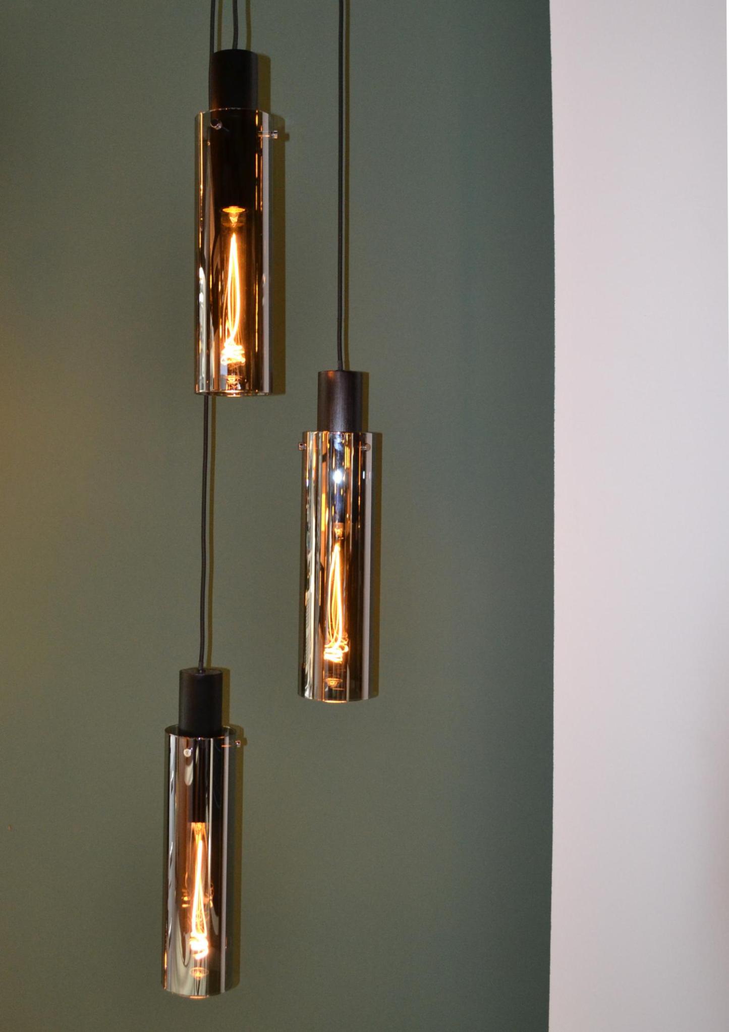 Orlando Ceiling Lights - Matt Black/Smoked Grey