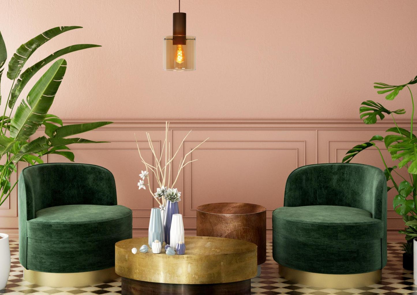 Toledo Ceiling Lights - Dark Copper/Smoked Amber