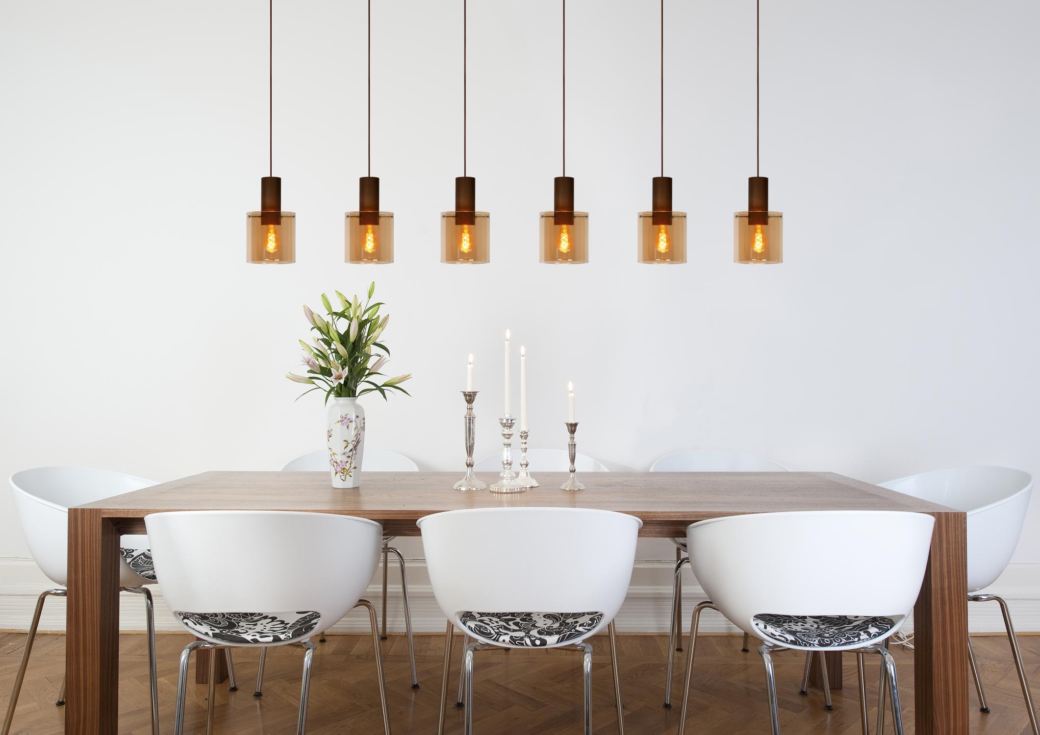 Toledo Ceiling Lights - Dark Copper/Smoked Amber