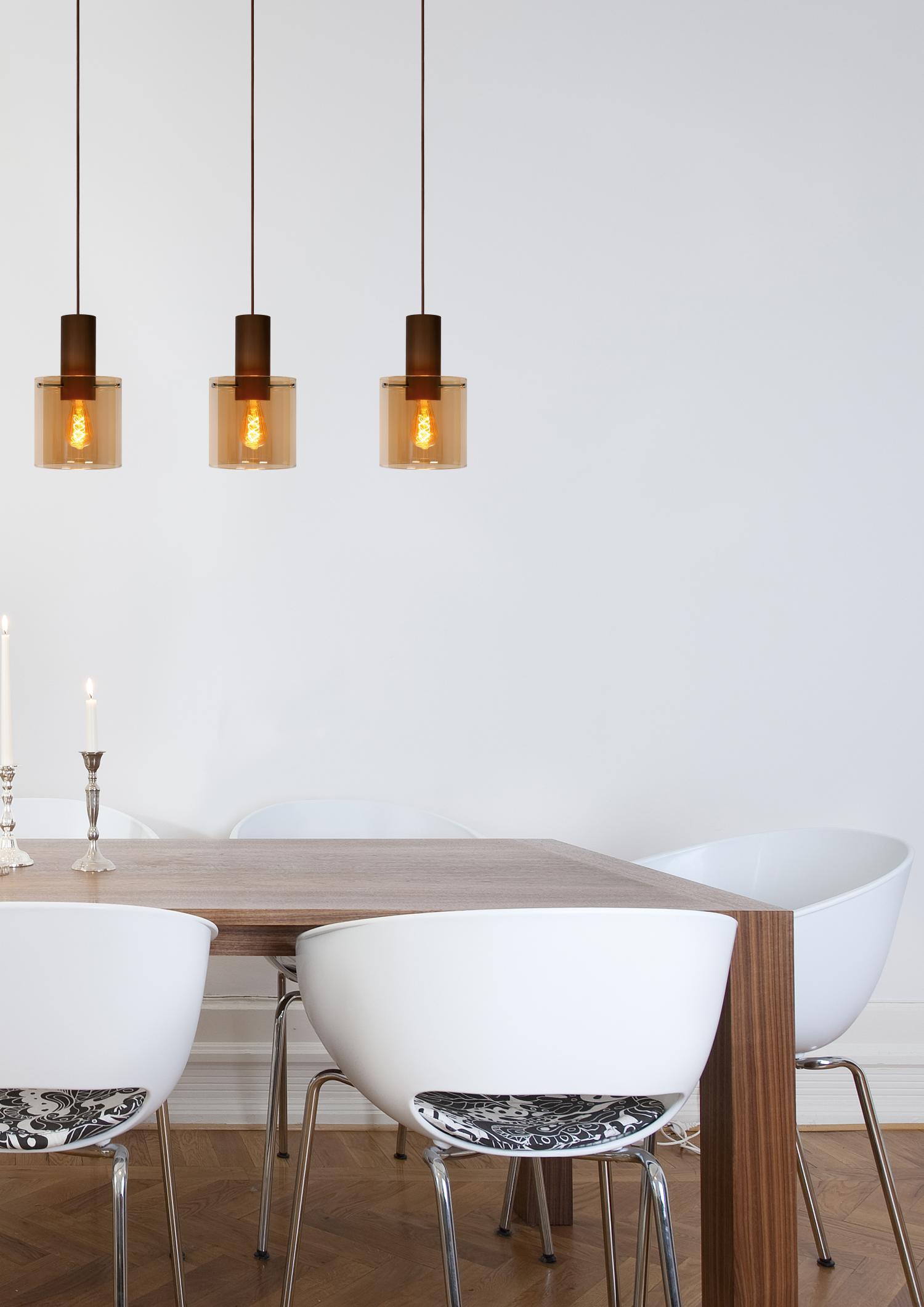 Toledo Ceiling Lights - Dark Copper/Smoked Amber