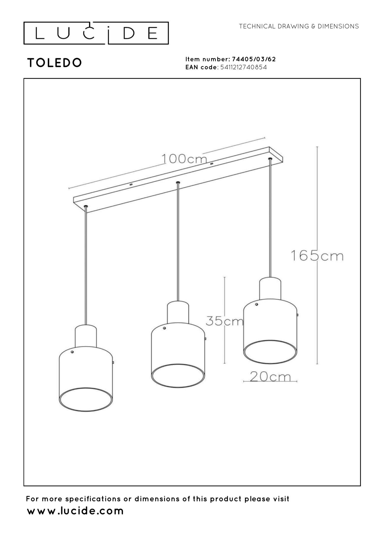 Toledo Ceiling Lights - Dark Copper/Smoked Amber